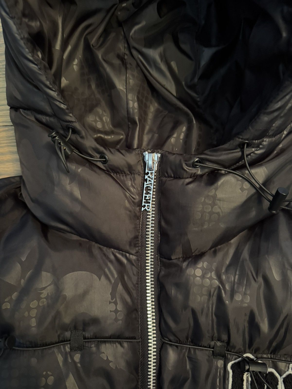Racer Worldwide Racer Worldwide - Black Camo Puffer Jacket - Size Large Size US L / EU 52-54 / 3 - 6 Thumbnail