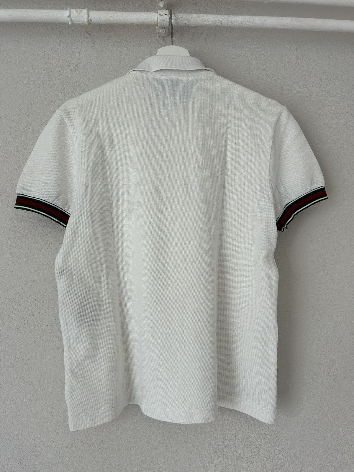 Gucci White Web Polo Size US S / EU 44-46 / 1 - 2 Thumbnail