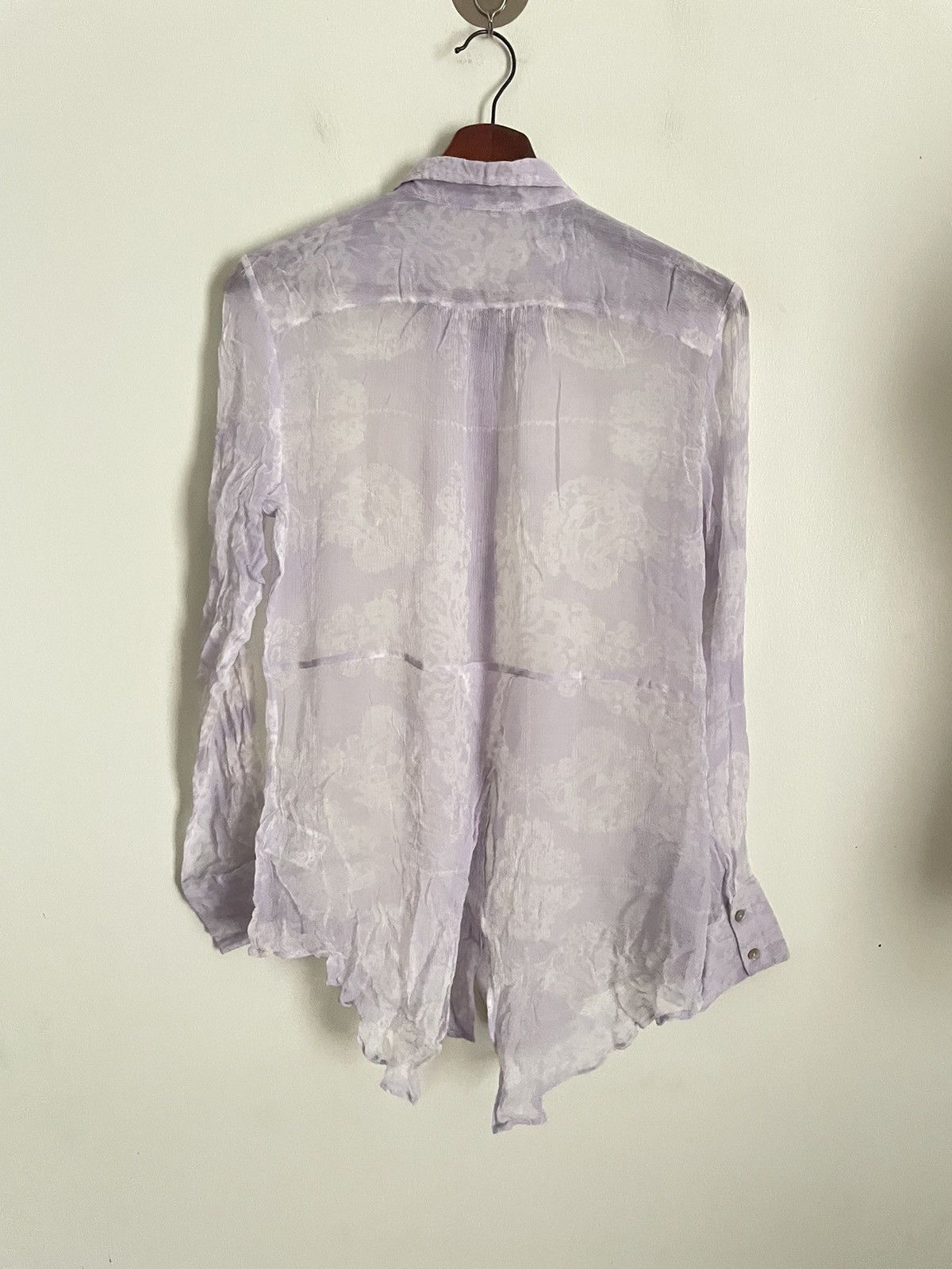 Chan Luu Chan Luu White Flower Blouse Size ONE SIZE - 2 Thumbnail