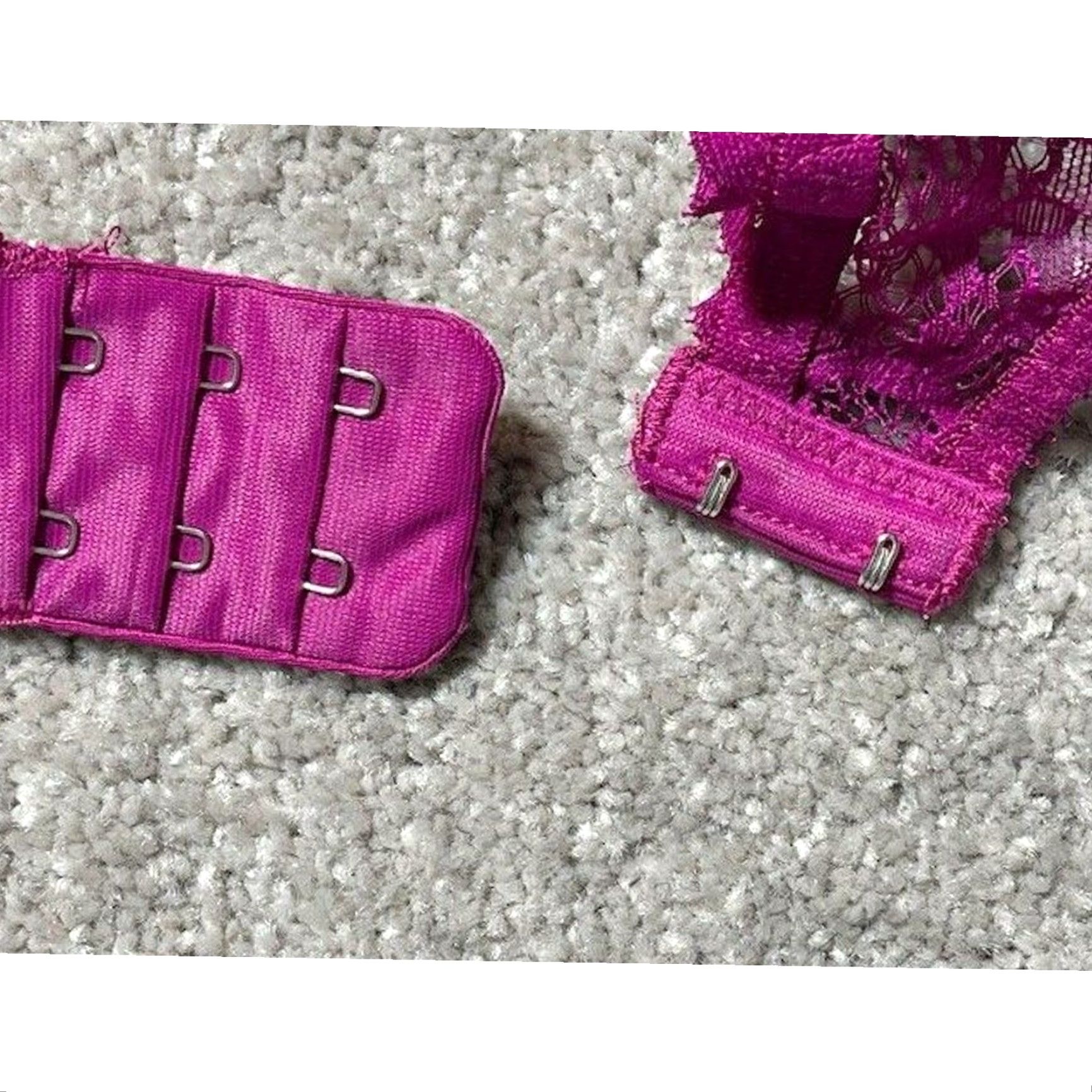 Vintage Underella by Ella Moss Bra Balconette Underwire 34DD Lace Y2K Romantic Floral Purple Womens Girls Size ONE SIZE - 4 Thumbnail