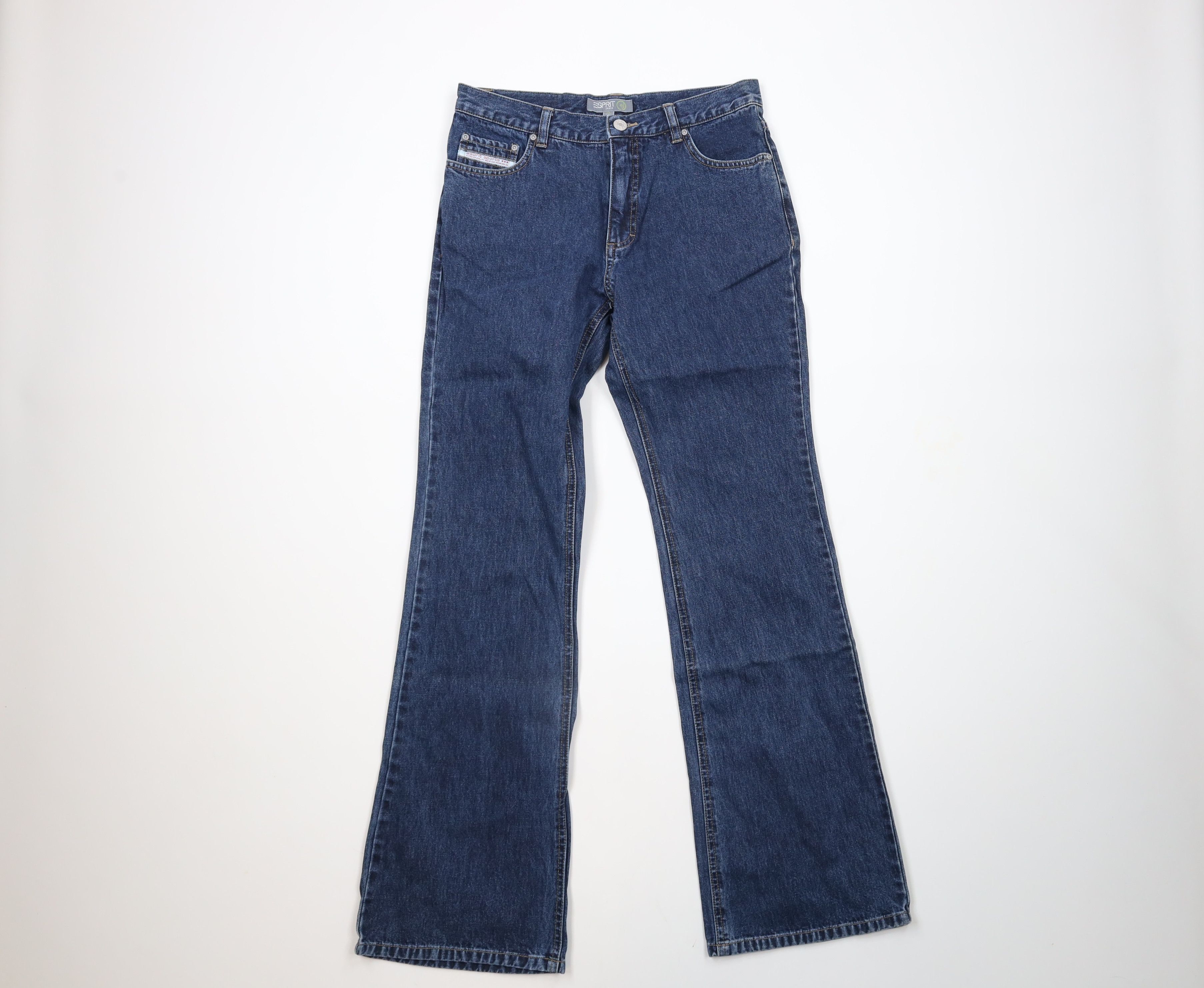 Esprit × Vintage Vintage 90s Y2K Esprit Wide Leg Denim Jeans Blue Cotton Size 28" / US 6 / IT 42 - 1 Thumbnail