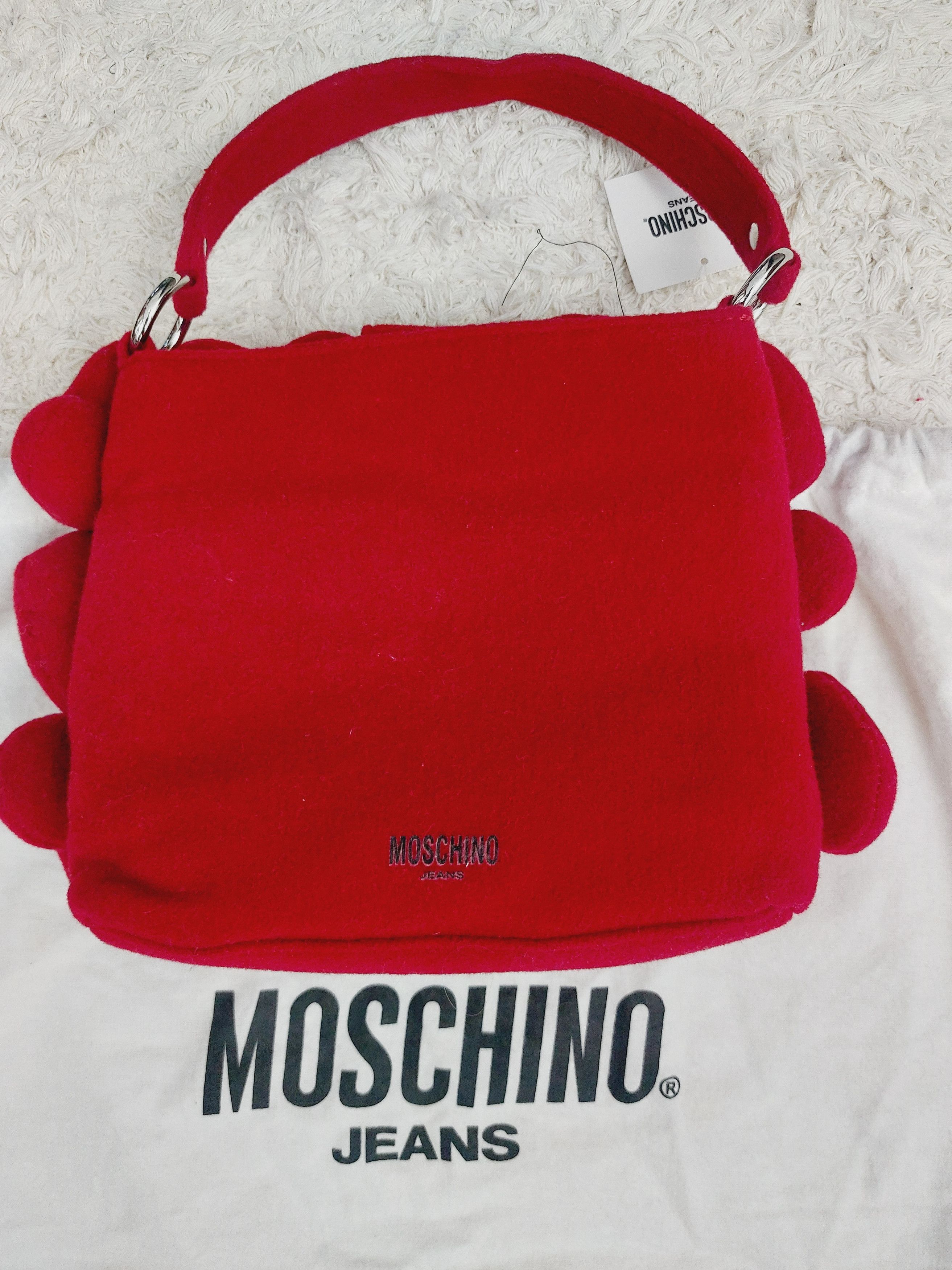 Moschino Moschino Heart Red Plush Love Toy Hand Shoulder Bag Size ONE SIZE - 5 Thumbnail