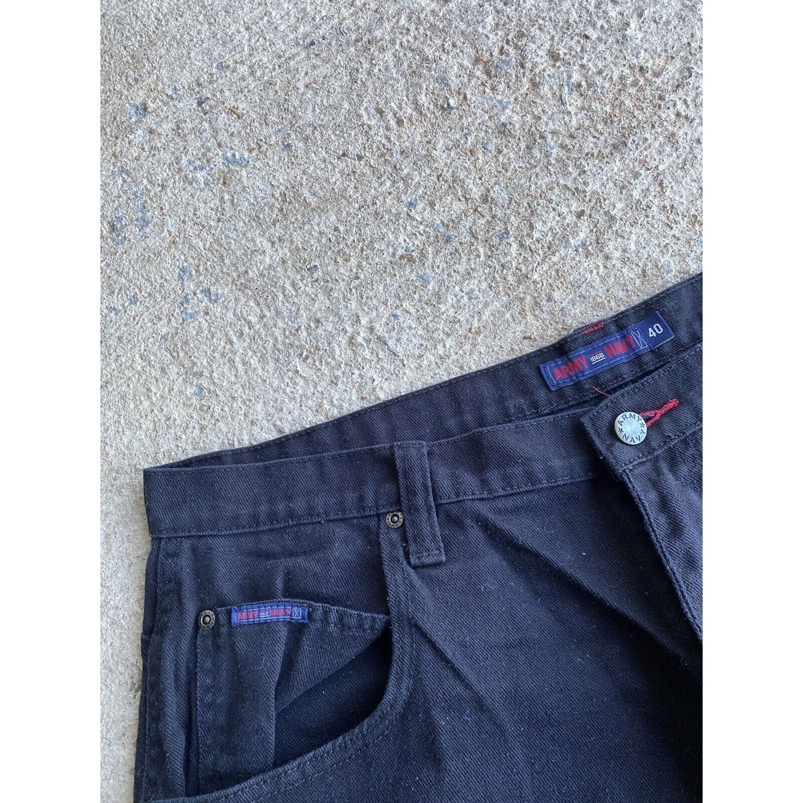JNCO Vintage Y2K Baggy Army Navy Carpenter Black Jort Jean Shorts Size US 40 / EU 56 - 6 Thumbnail