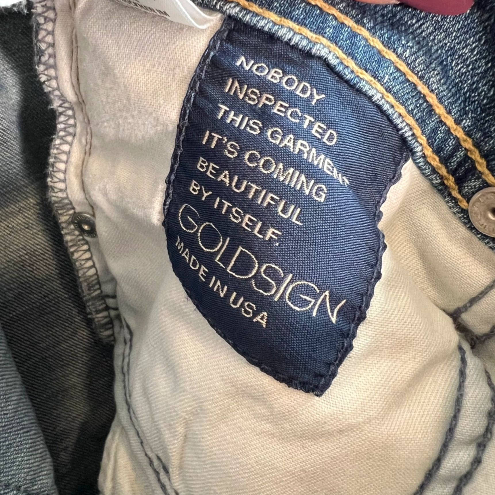 GOLDSIGN GOLDSIGN Jeans Womens 29 Blue Denim Skinny 5-Pocket USA Rise Mid Slim Size 29 Womens Jeans Size 29" - 4 Thumbnail