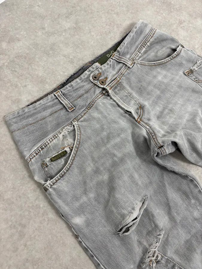 Dolce & Gabbana AW2004 Dolce & Gabbana Grey Distressed Multipocket Denim Jeans Size US 34 / EU 50 - 6 Thumbnail