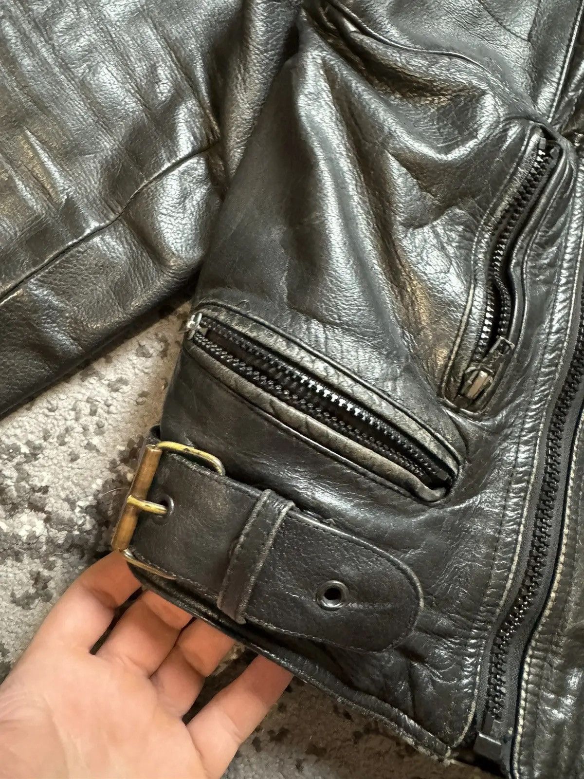Japanese Brand × Vintage Vintage Y2K Leather Motorcycle Opium Owens Style LGB Bomber Size US S / EU 44-46 / 1 - 5 Thumbnail
