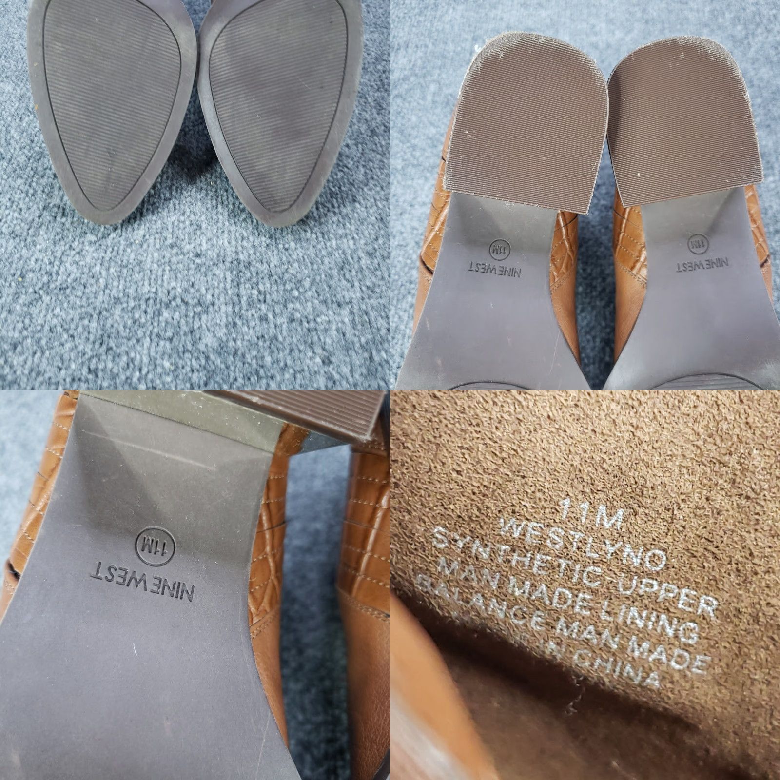Nine West Nine West Westlyno Ankle Boots Womens 11M Brown Block Heel Booties Slip On Size US 11 / IT 41 - 8 Thumbnail