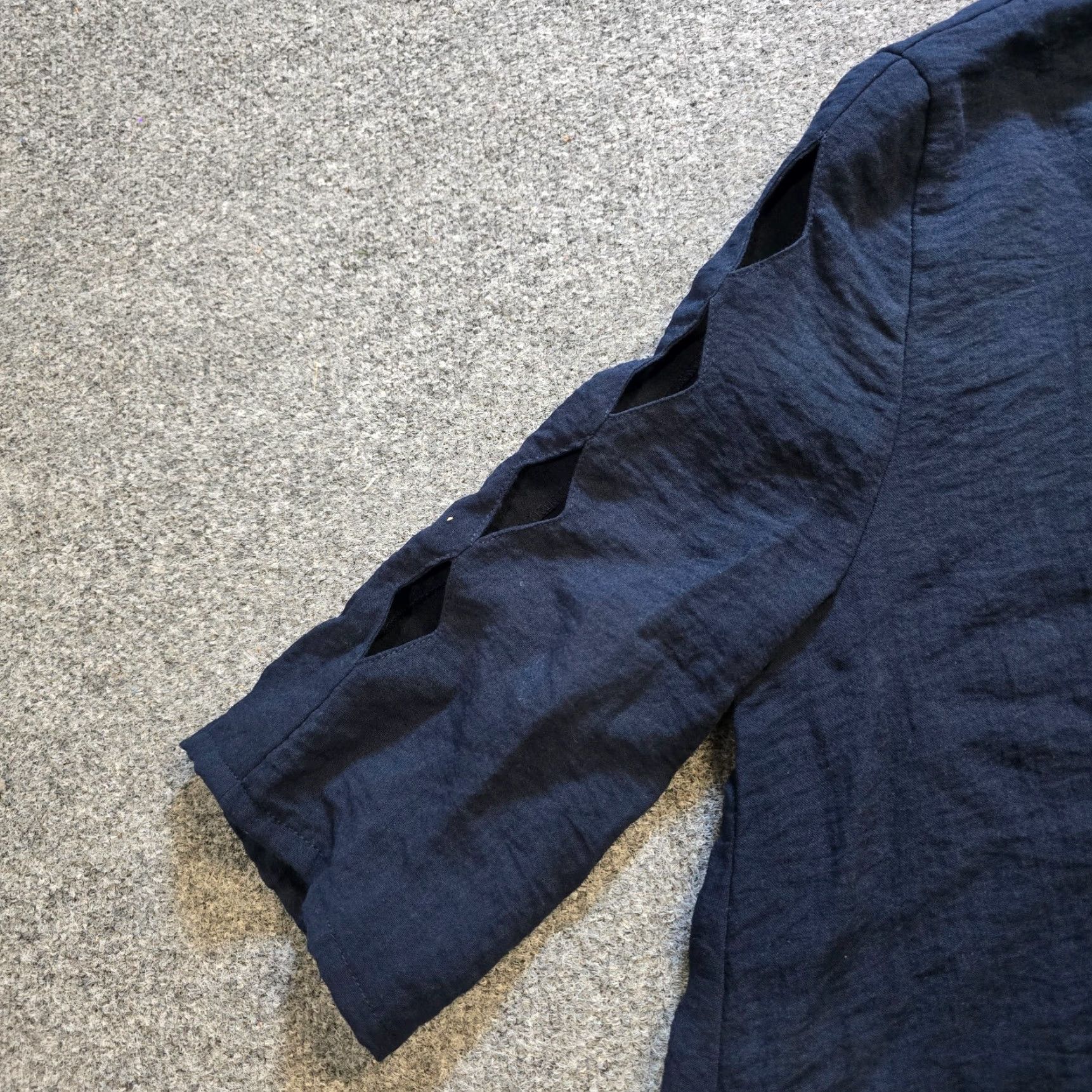 Vintage Lulu B Top Womens Size Medium Blue Textured A Line Casual Blouse Shirt 3/4 Sleeve Pullover Knit? Size M / US 6-8 / IT 42-44 - 4 Thumbnail
