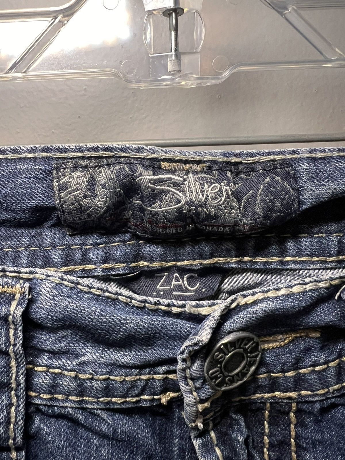 Silver Jeans Co. Vintage Silver bootcut 6 pocket contrast stitch faded jeans Size US 34 / EU 50 - 4 Thumbnail