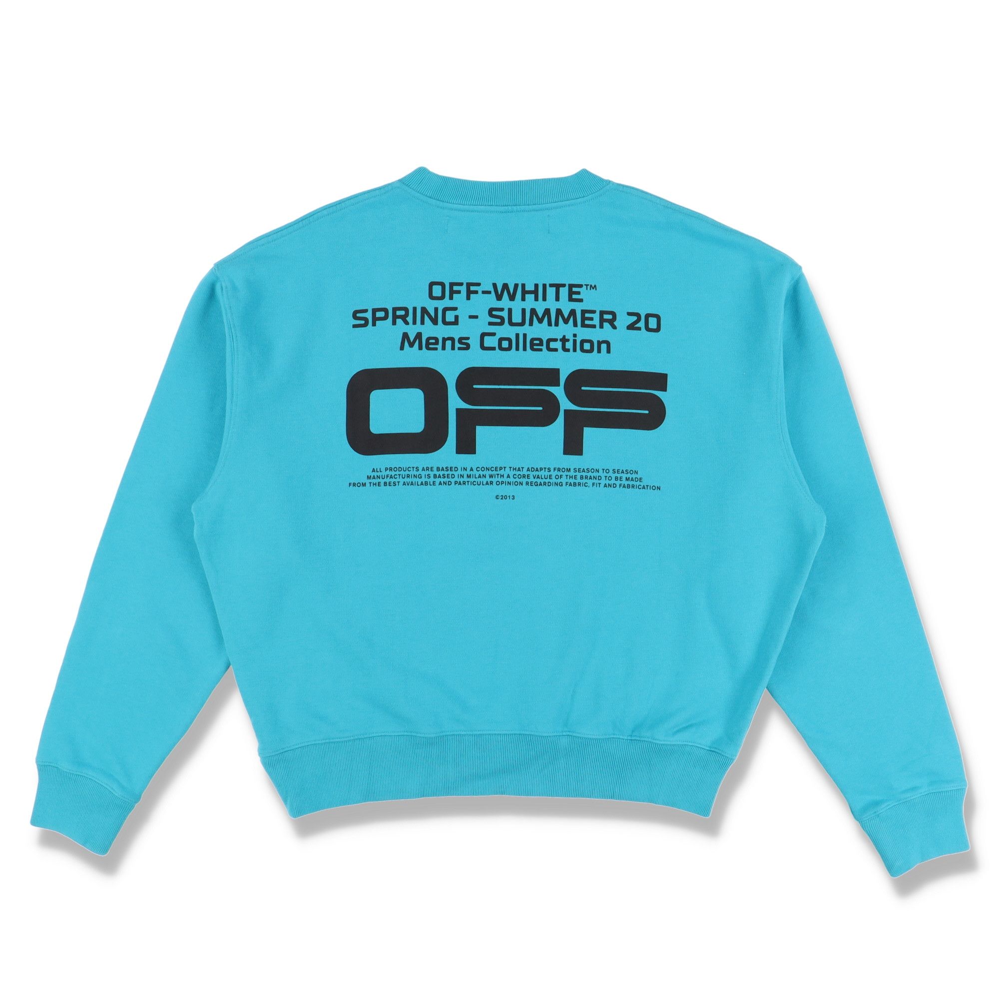 Blue Wavy Line Logo Oversized Sweatshirt