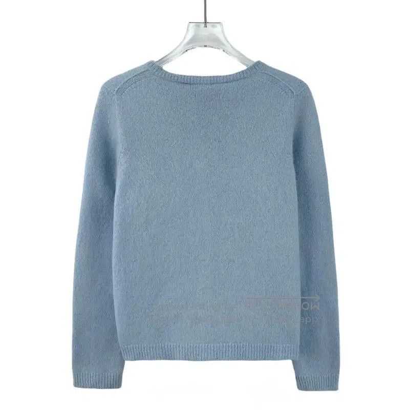 Max Mara MaxMara Blue Rabbit Fur Cardigan Sweater . Size S / US 4 / IT 40 - 2 Thumbnail