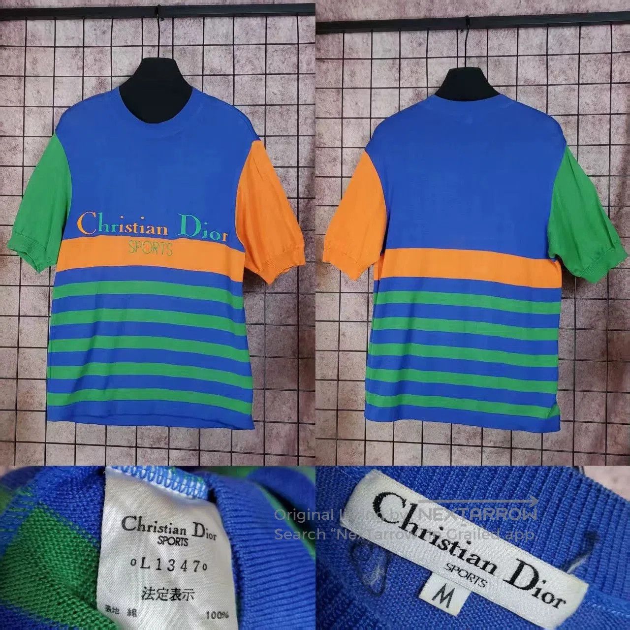 Dior dior color block rainbow logo knit shirt. Size US M / EU 48-50 / 2 - 2 Thumbnail