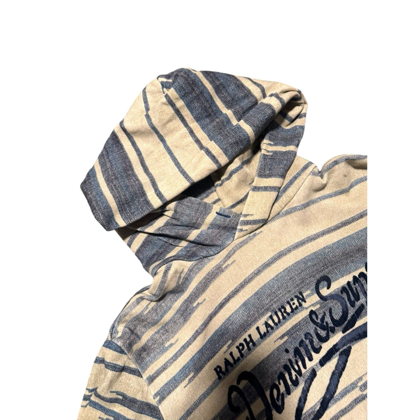Ralph Lauren VINTAGE Denim & Supply Ralph Lauren Mens Hoodie Sweatshirt Aztec Southwestern Blue Med Size US M / EU 48-50 / 2 - 5 Thumbnail