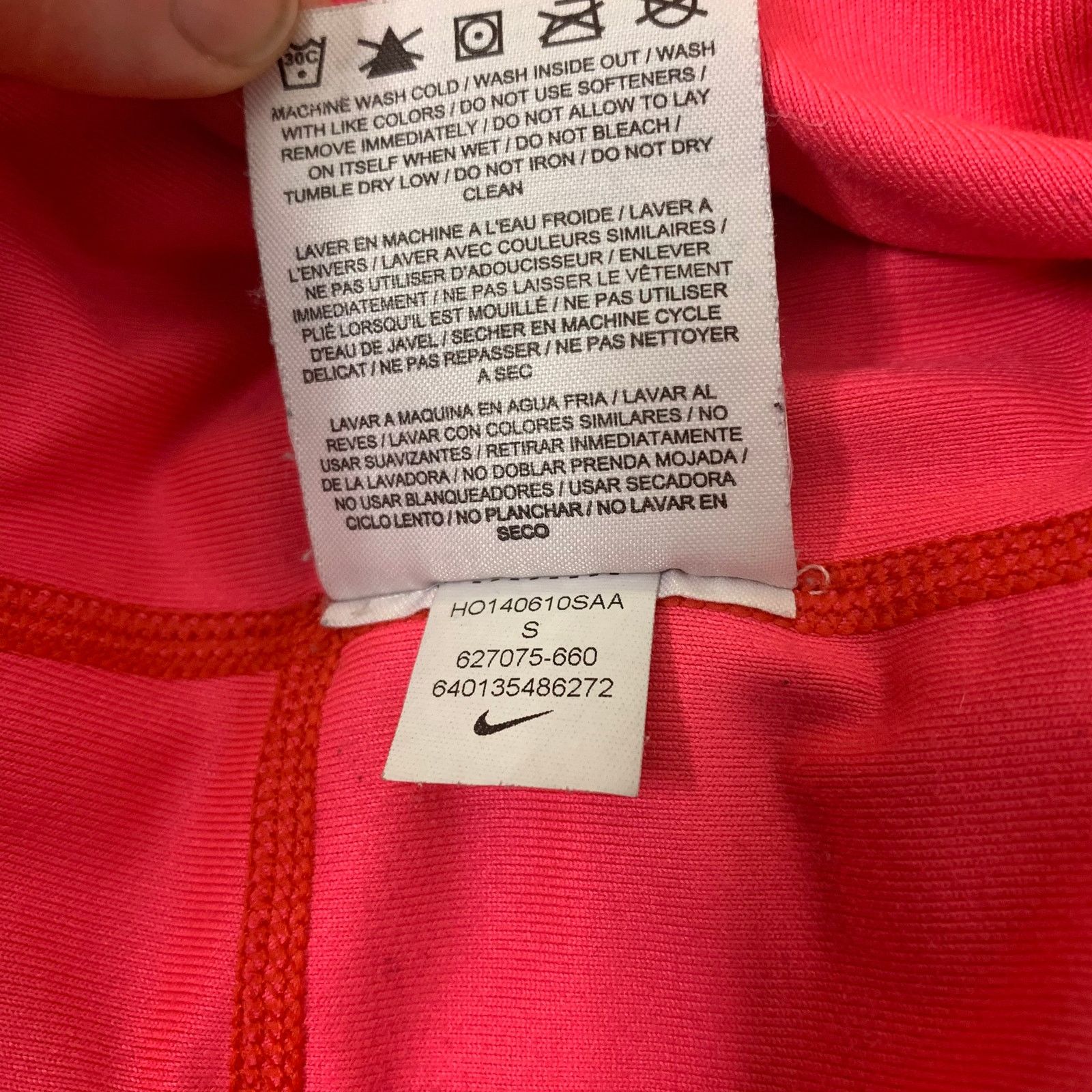 Nike Nike Athleisure Red Pink Stripe Crop Legging Small Dri-Fit Size 27" / US 4 / IT 40 - 10 Thumbnail