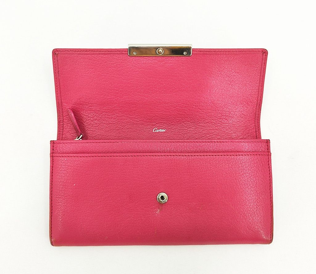 Cartier authentic CARTIER LOVE fuchsia long leather wallet Size ONE SIZE - 4 Thumbnail