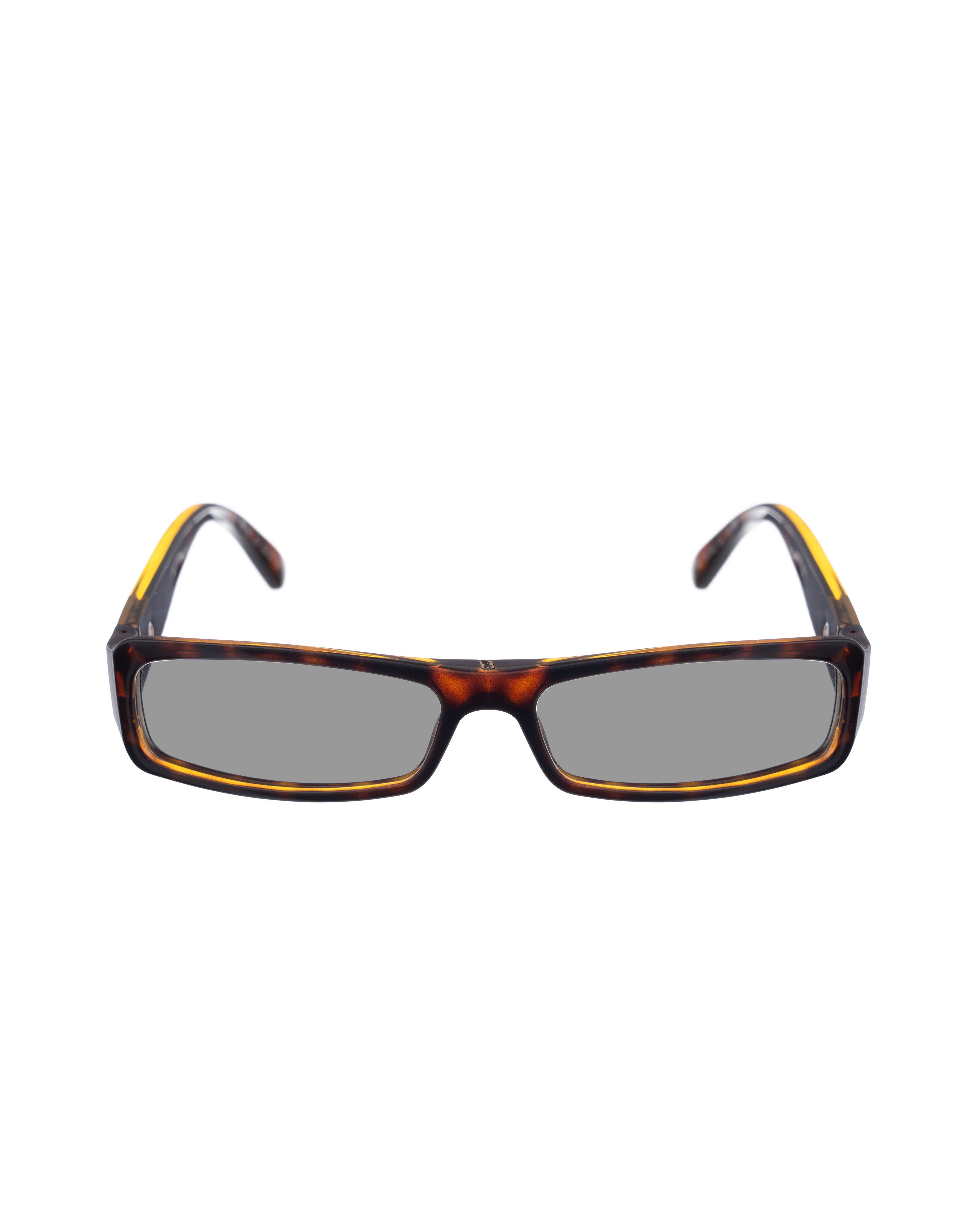 Yves Saint Laurent Yves Saint Laurent 00s Dark Havana Sunglasses & Silver Logo Size ONE SIZE - 2 Thumbnail