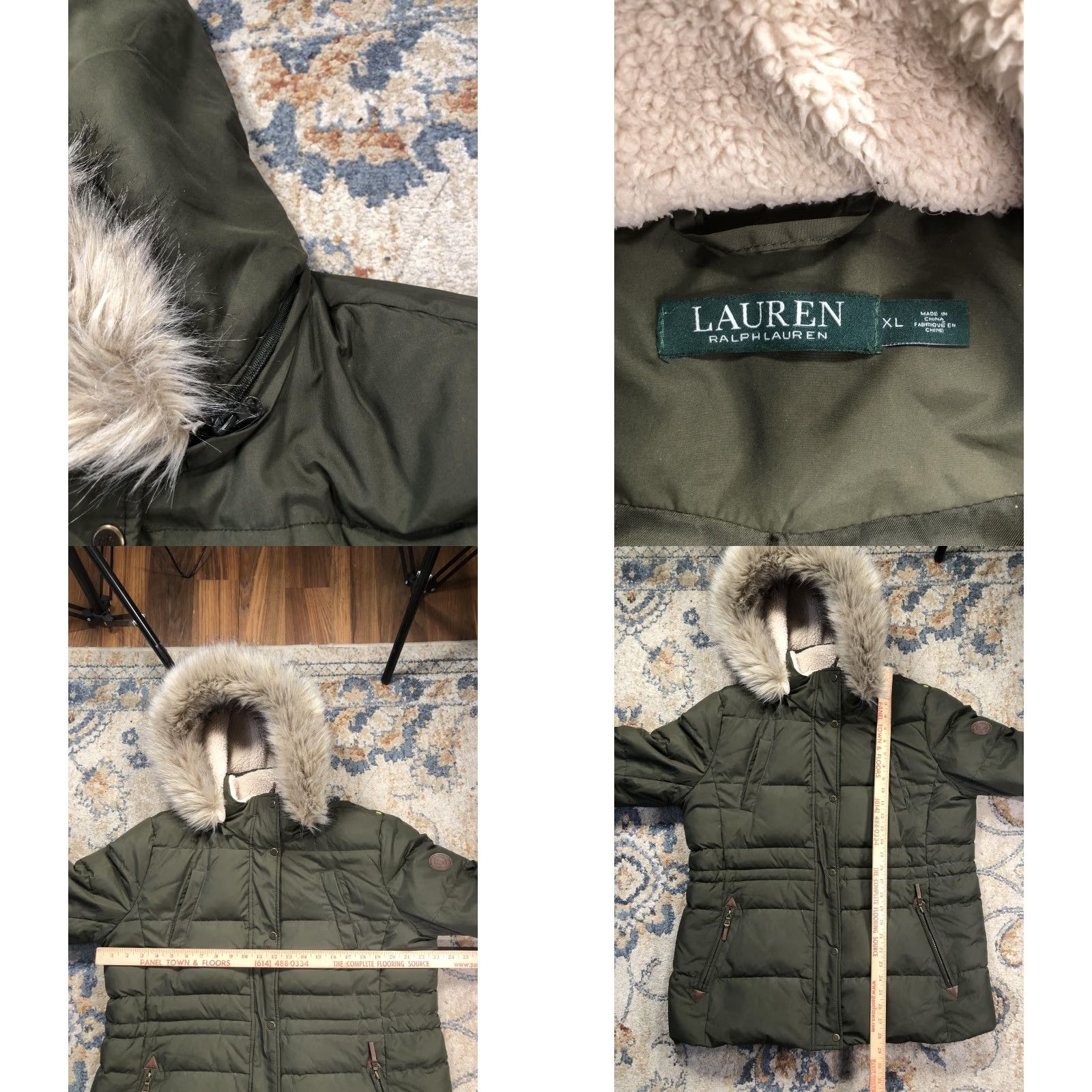 Ralph Lauren Lauren Ralph Lauren Jacket Womens XL Green Hooded Faux Fur Quilted Puffer Warm Size XL / US 12-14 / IT 48-50 - 8 Thumbnail