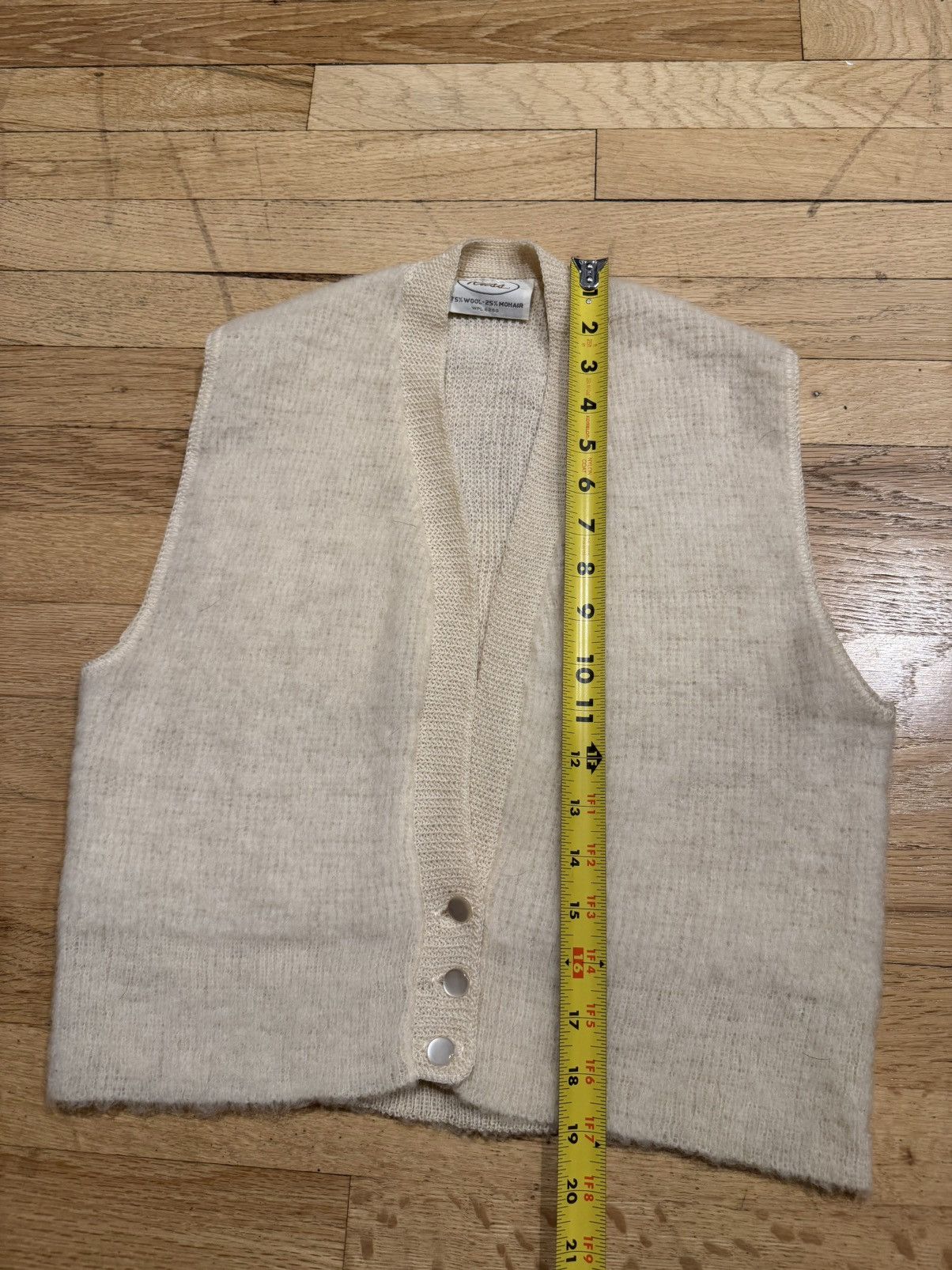 Vintage Cream Wool/Mohair Vest Size S / US 4 / IT 40 - 5 Thumbnail