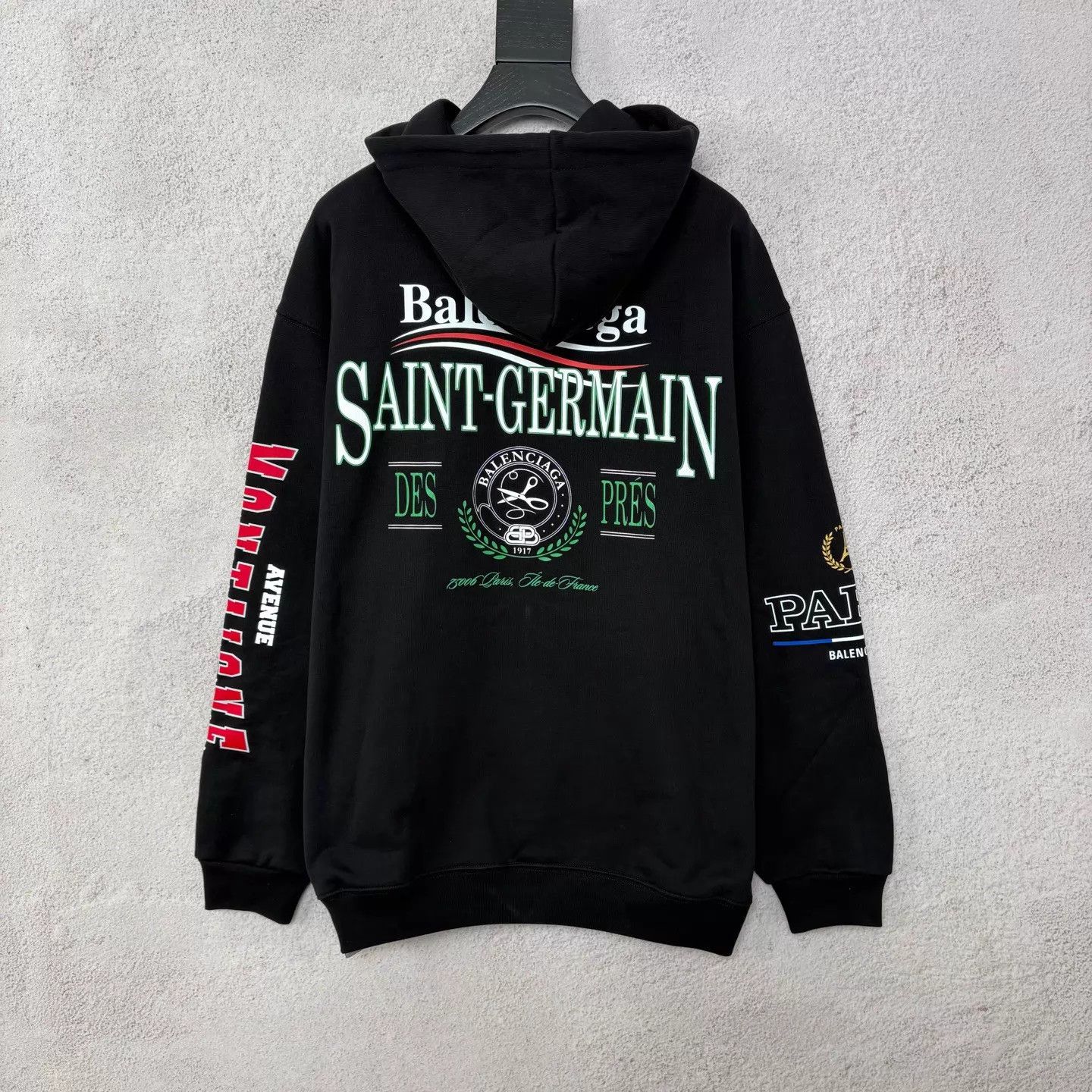 Balenciaga Balenciaga 25 SS Multi-Wave Black Regular Hoodie S Size M / US 6-8 / IT 42-44 - 2 Thumbnail