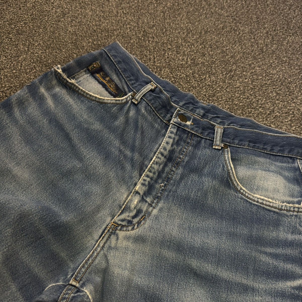 Celine Vintage 90s Voile La Mer Celine Blue Aging Denim Size US 33 - 12 Thumbnail