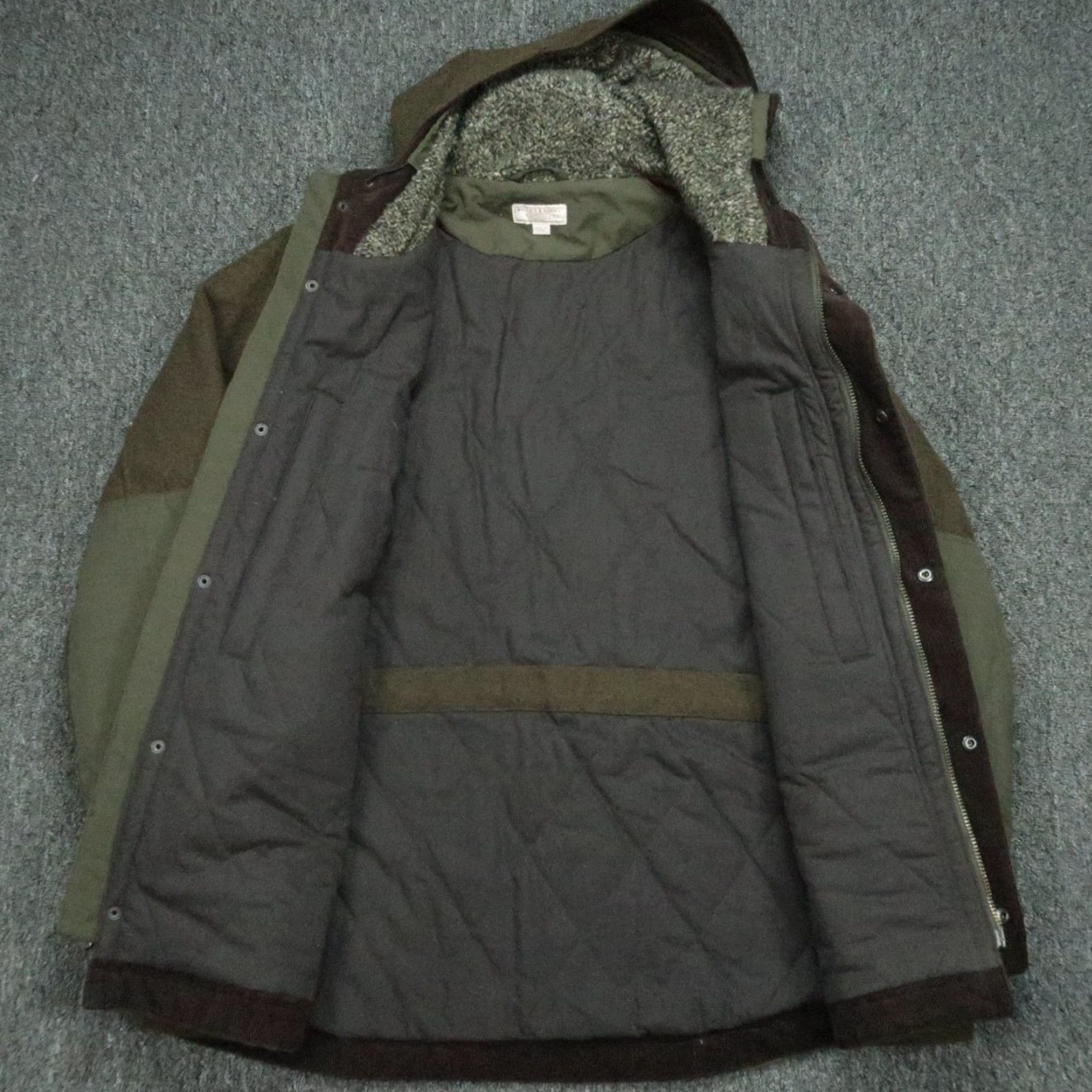 Wallace & Barnes Wallace & Barnes Jacket Mens XXL Green Full Zip Hooded Heavyweight Wool J Crew Size US XXL / EU 58 / 5 - 4 Thumbnail