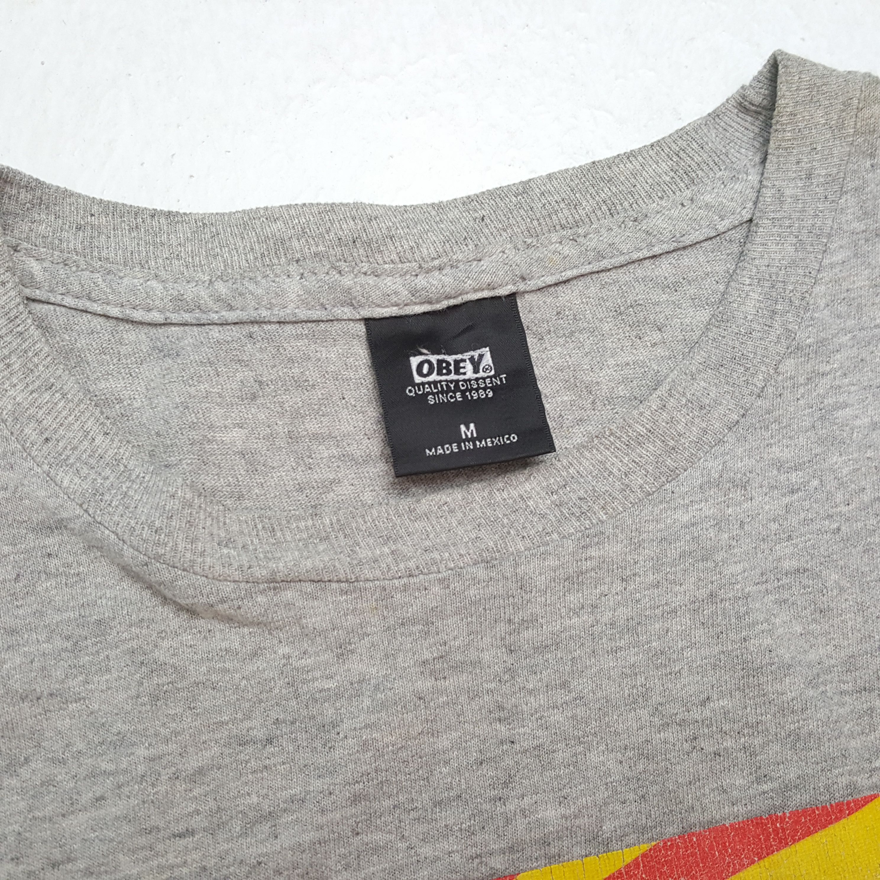 Obey × Vintage OBEY Streetwear Style Tshirt Size US M / EU 48-50 / 2 - 7 Thumbnail