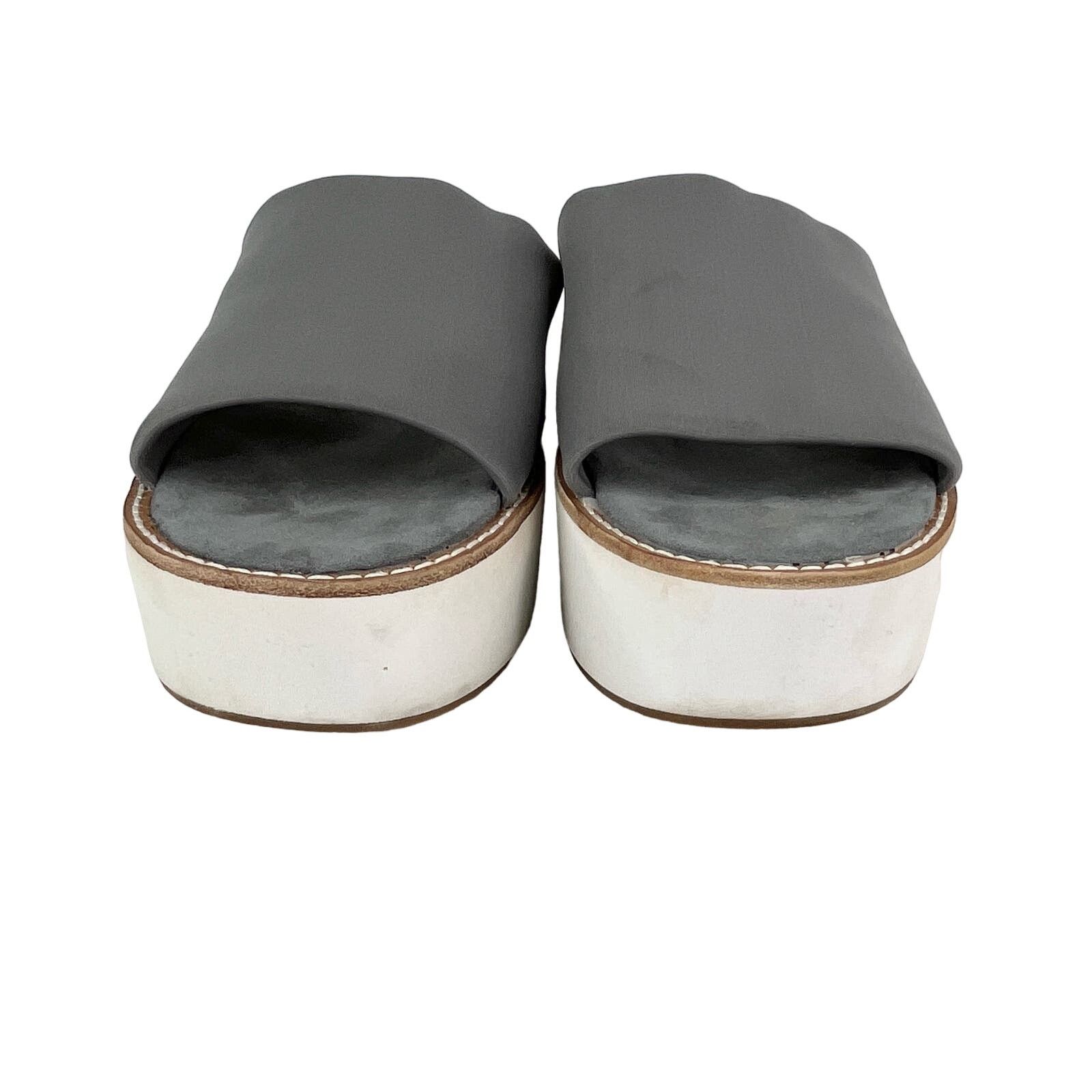 J/Slides J/Slides Platform Sandals Slides 8 Gray White Size US 8 / IT 38 - 3 Thumbnail