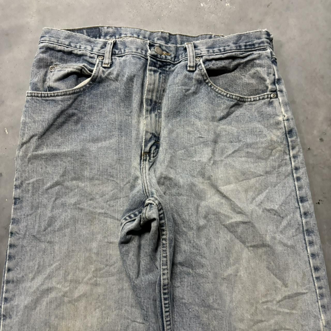 Japanese Brand × Vintage Crazy Vintage Y2K/2000s Grunge Faded Light Wash Denim Jeans! Size US 34 / EU 50 - 5 Thumbnail