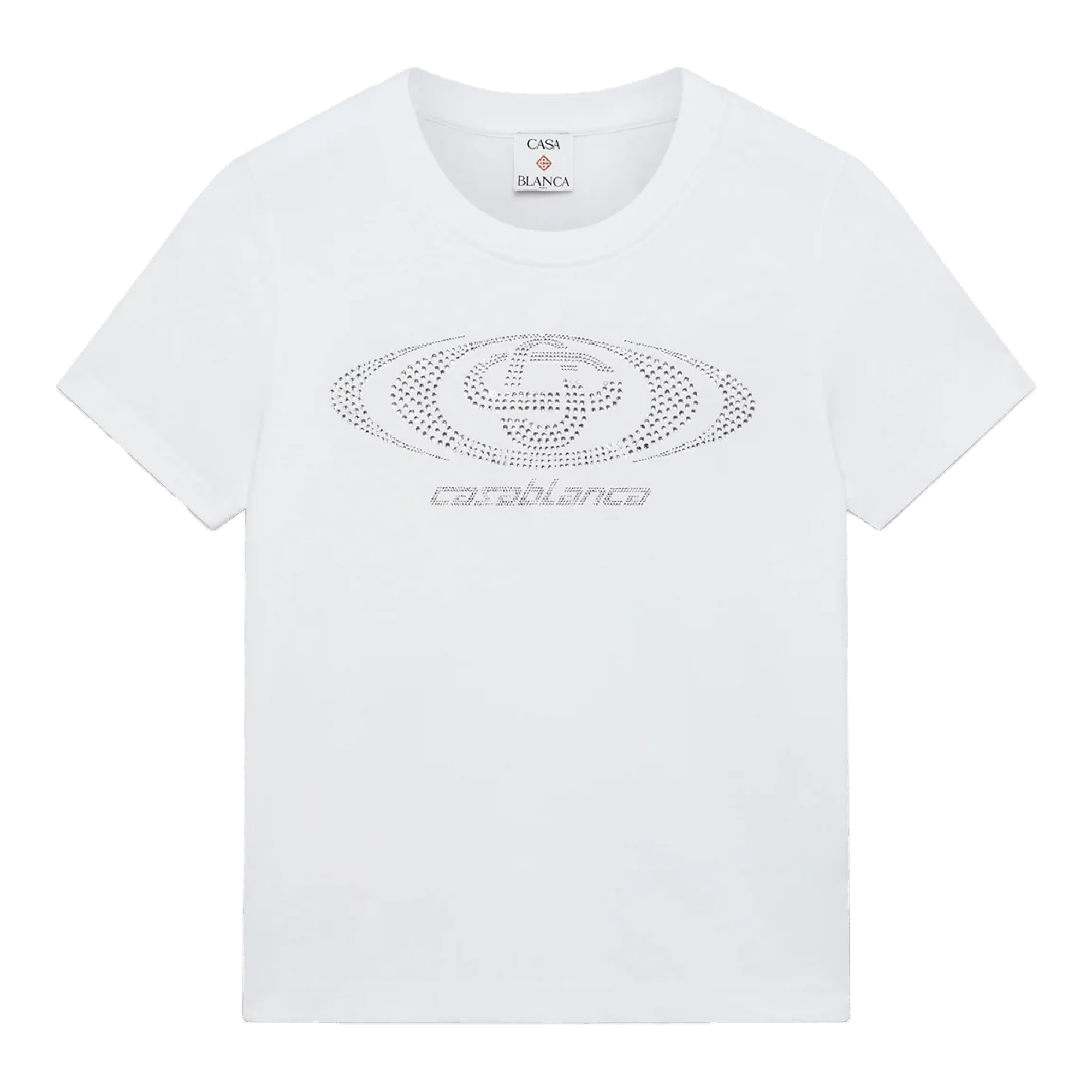 Casablanca Crystal Warped Logo Fitted T-shirt Size US M / EU 48-50 / 2 - 1 Thumbnail