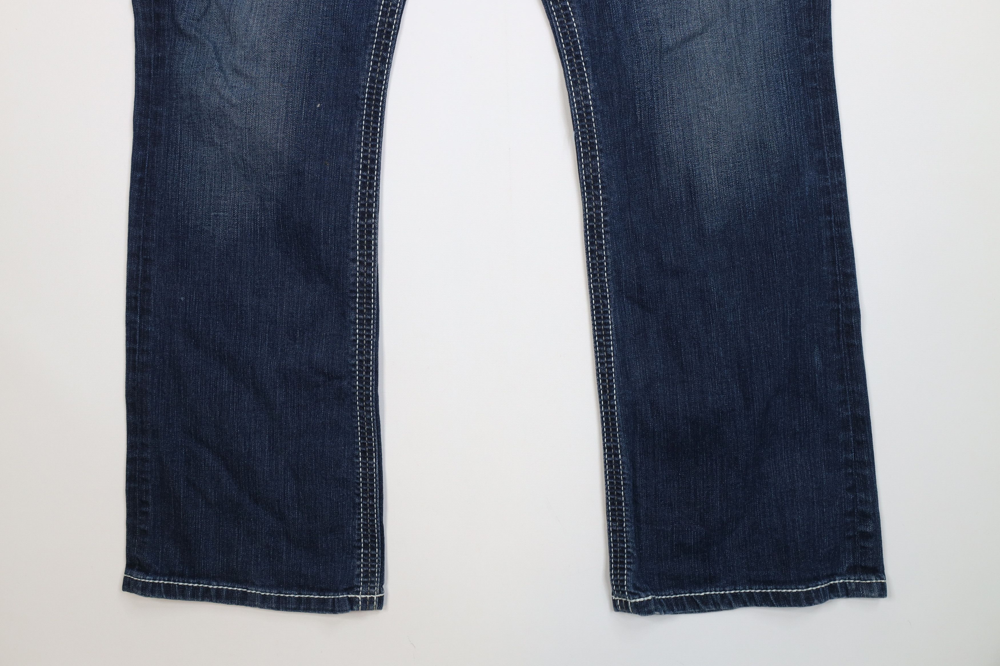 Vintage Buckle BKE Thick Stitch Payton Bootcut Flared Jeans Stretch Size 34" / US 12 / IT 48 - 4 Thumbnail