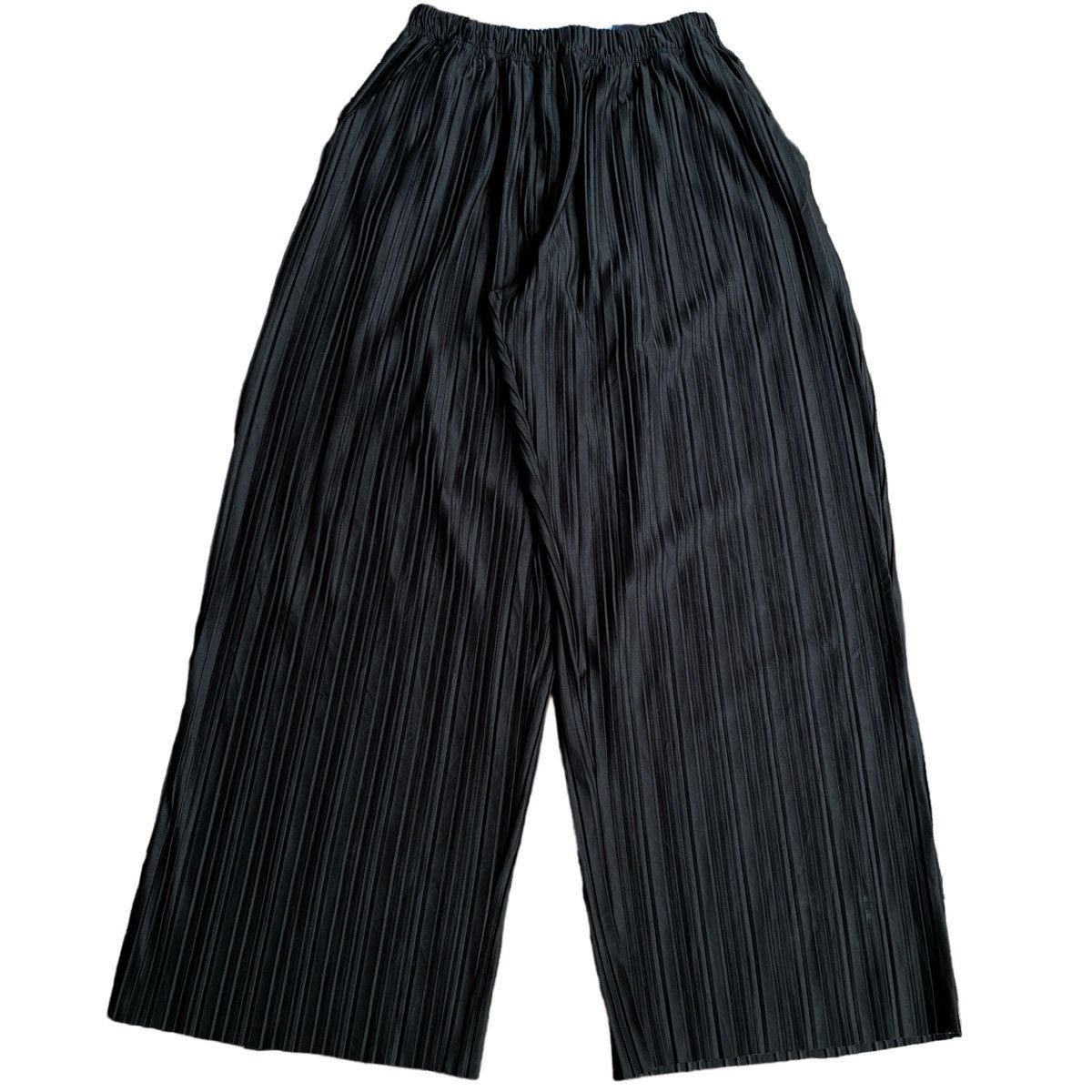 image of Issey Miyake x Vintage Attention Pleats Wide Pants in Black, Men's (Size 33)