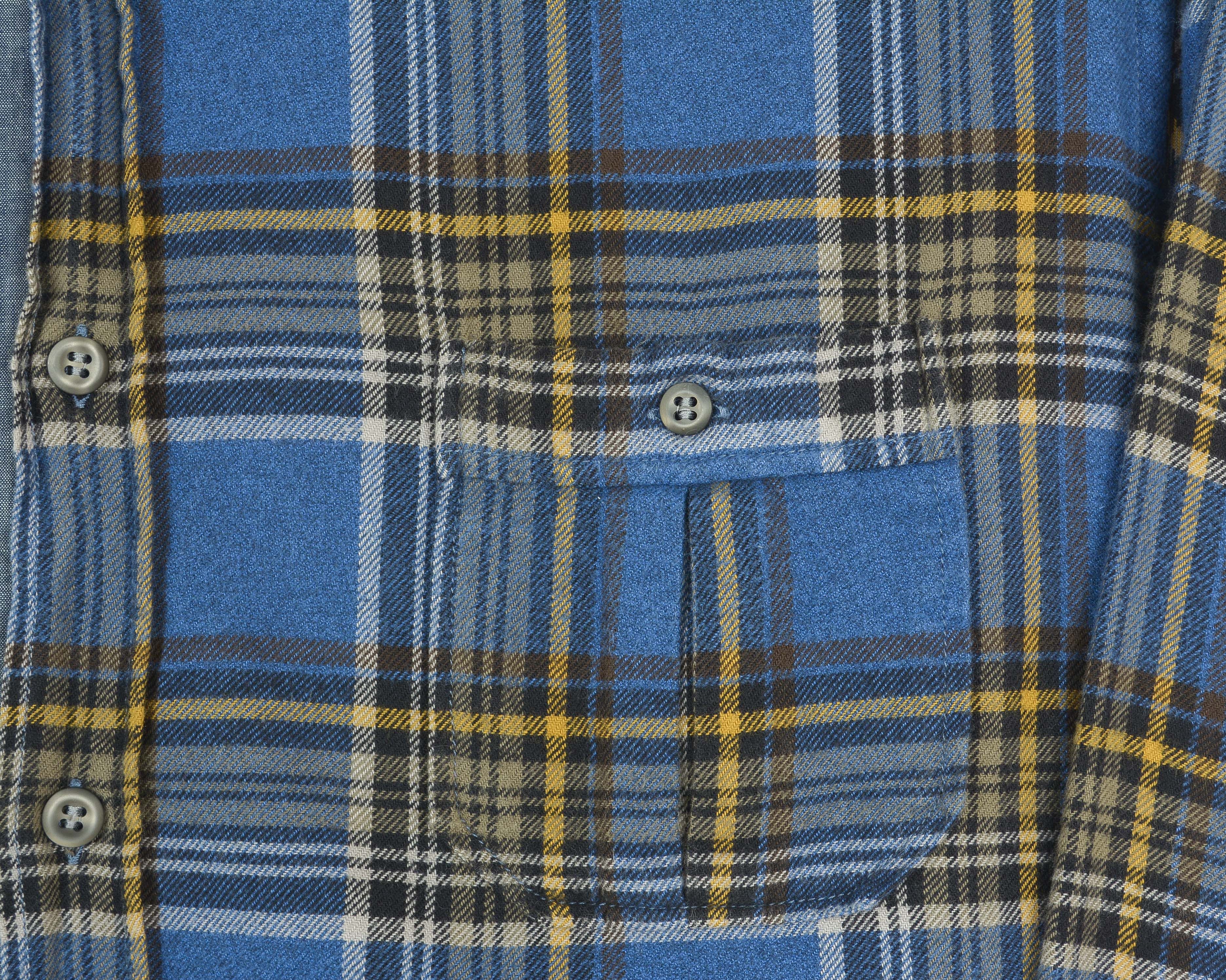 Flannel × Hugo Boss Orange Label Shirt L Long Sleeve Check Plaid Tartan Slim Size US L / EU 52-54 / 3 - 3 Thumbnail