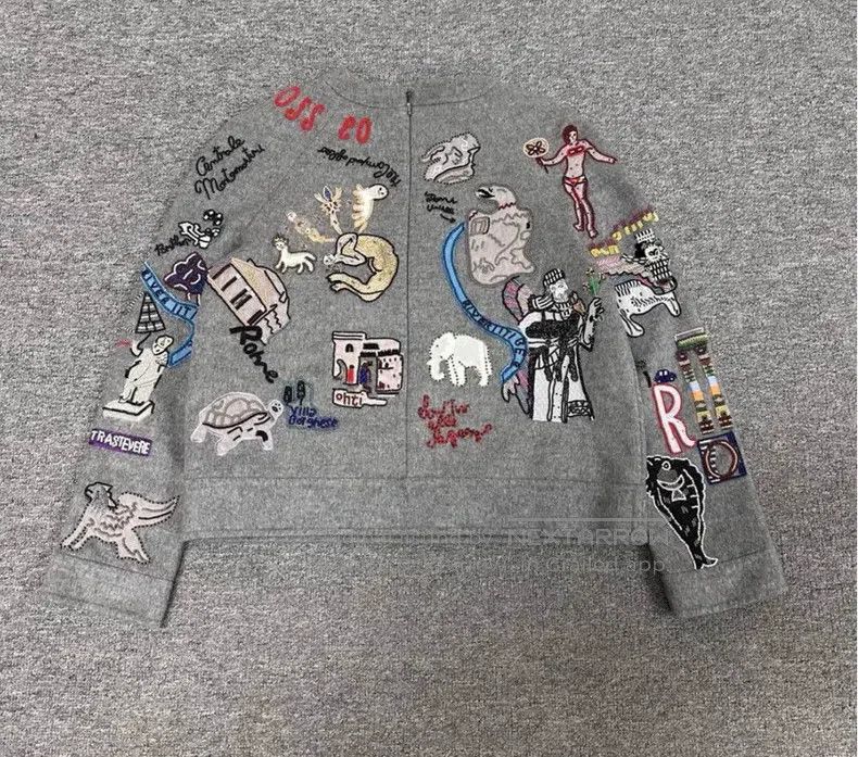Valentino Valentino A beaded wool sweatshirt Size S / US 4 / IT 40 - 2 Thumbnail
