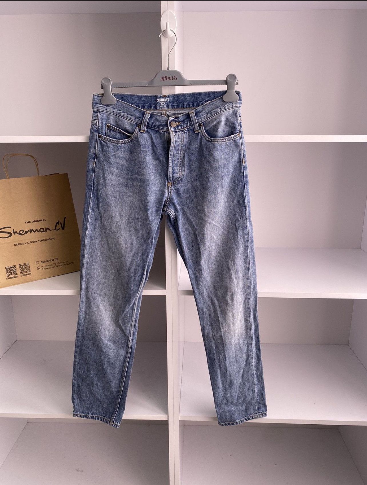 Carhartt × Carhartt Wip × Vintage Vintage Carhartt Denim Blue Jeans Size US 30 / EU 46 - 2 Thumbnail