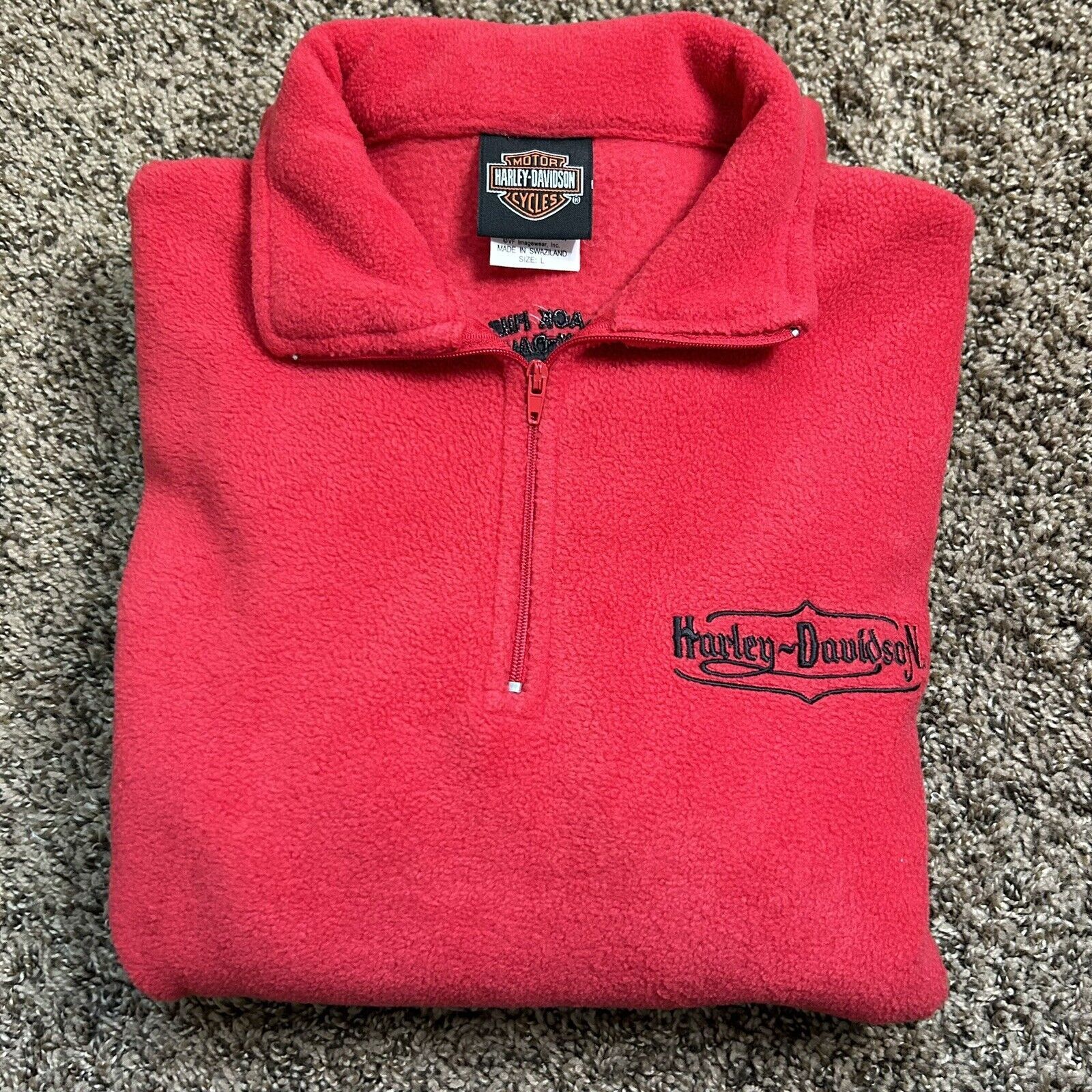 Harley Davidson Harley Davidson Women's 1/4 Zip Fleece/ Jacket size Large Size L / US 10 / IT 46 - 13 Thumbnail