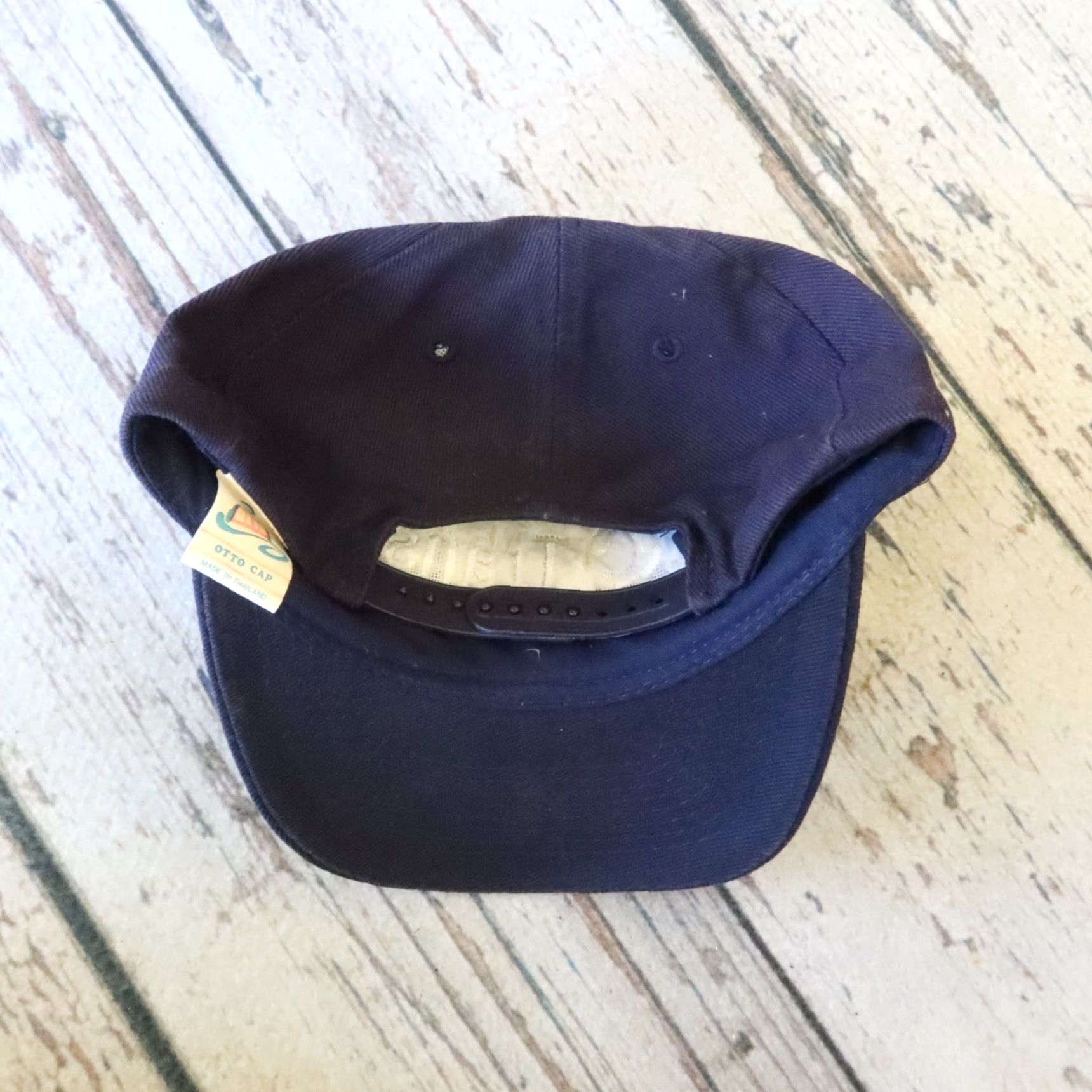 Vintage Vintage Bay Area AC Transit Bus Driver Snapback Hat Otto Cap Graffiti Blue Hat MENS One Size Size ONE SIZE - 2 Thumbnail