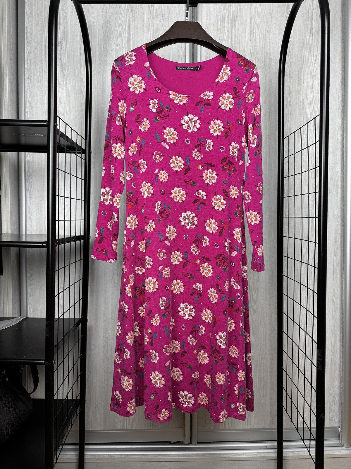 Gudrun Sjoden Gudrun Sjoden flower floral pink midi long sleeve dress M Size M / US 6-8 / IT 42-44 - 3 Thumbnail
