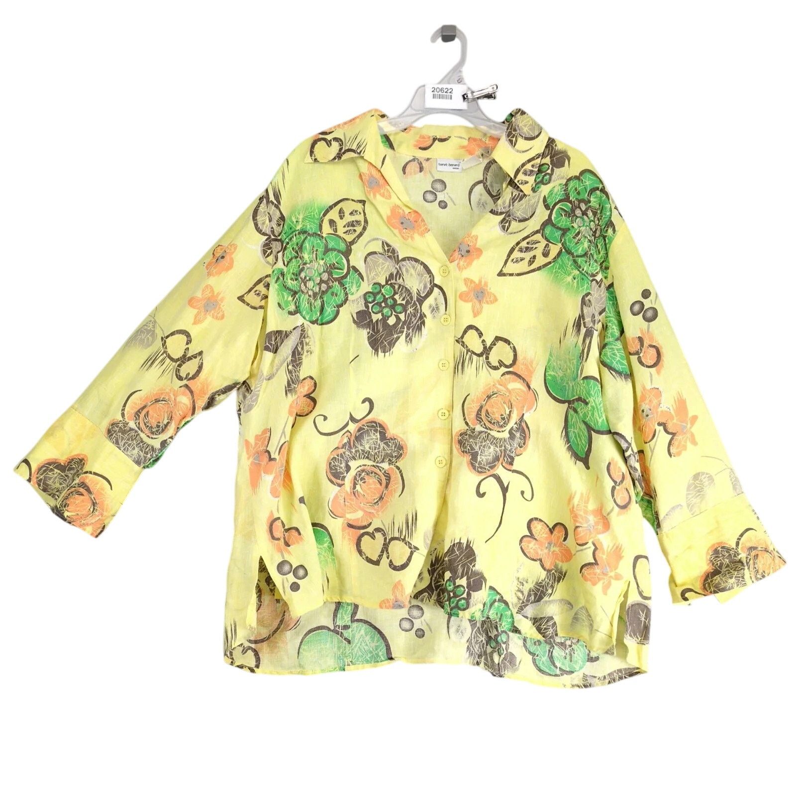 Harve Benard Harve Benard Linen Tropical Button Up Shirt Women's Plus 2X Size XXL / US 16-18 / IT 52-54 - 1 Thumbnail