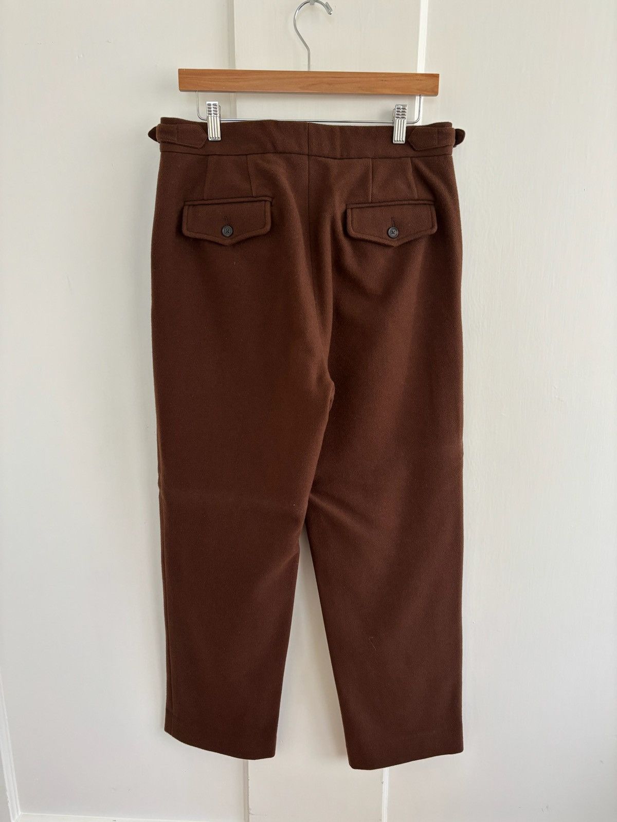 Bode Bode Brown Wool Straight Trousers Size US 32 / EU 48 - 2 Thumbnail
