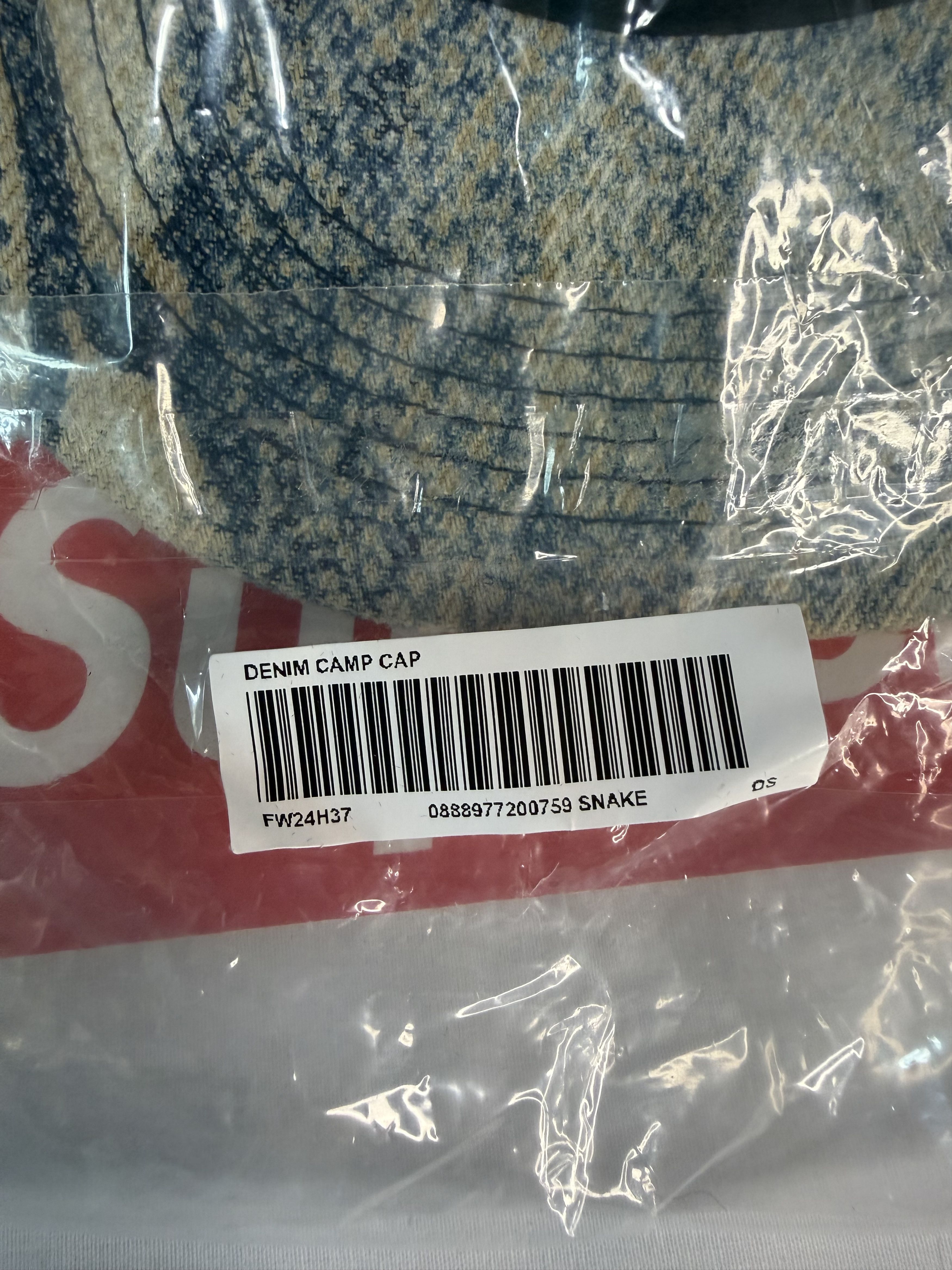Supreme Denim Camp Cap Snake Color Way FW24 Size ONE SIZE - 12 Thumbnail