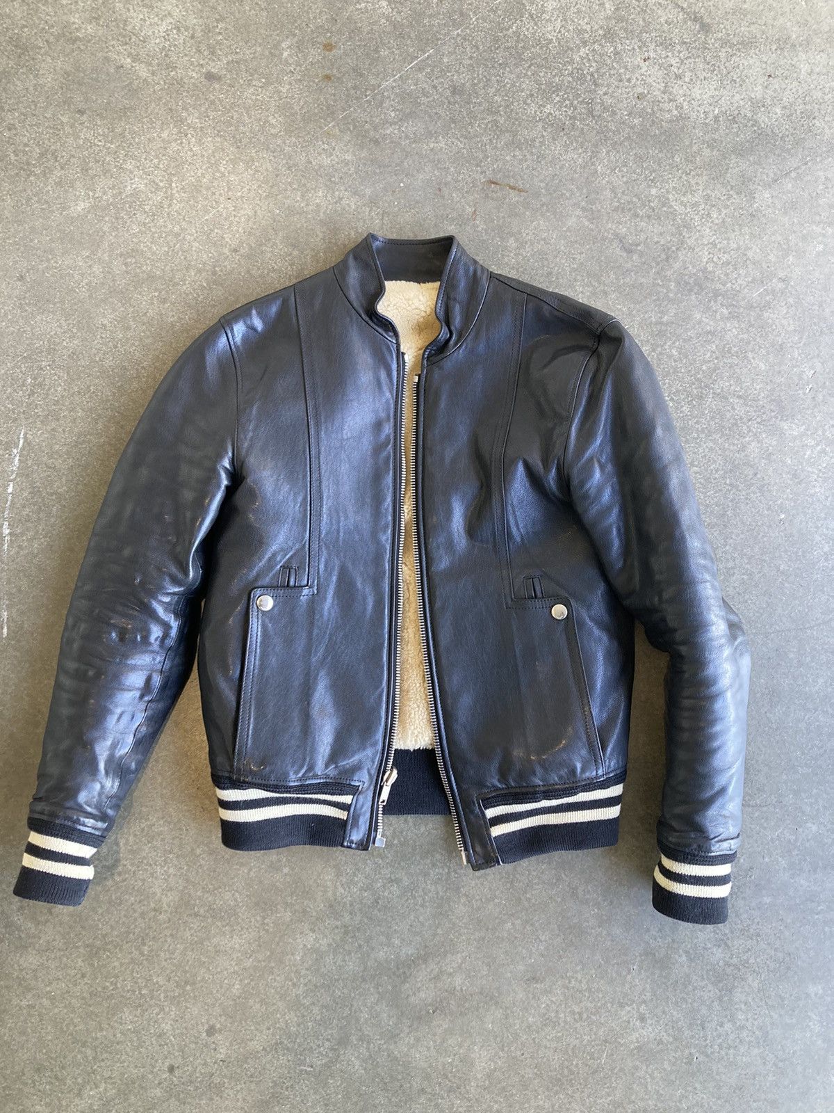 Saint Laurent Paris Saint Laurent Reversible Leather Shearling Bomber SAMPLE Size US XS / EU 42 / 0 - 1 Thumbnail