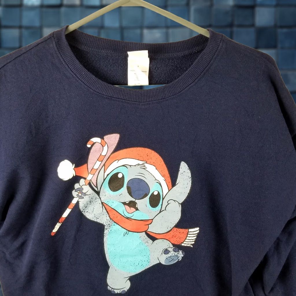 Disney Disney Lilo Stitch Crewneck Sweatshirt Women Adult Small Christmas Snowflake Graphic Print Multicolor Sweatshirt / Pullover Hoodie Size S / US 4 / IT 40 - 1 Thumbnail