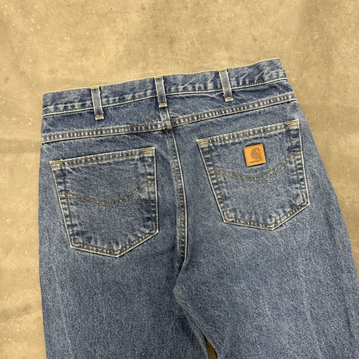 Carhartt × Vintage Vintage Y2K Carhartt Distressed Work Wear Jeans Size US 32 / EU 48 - 2 Thumbnail