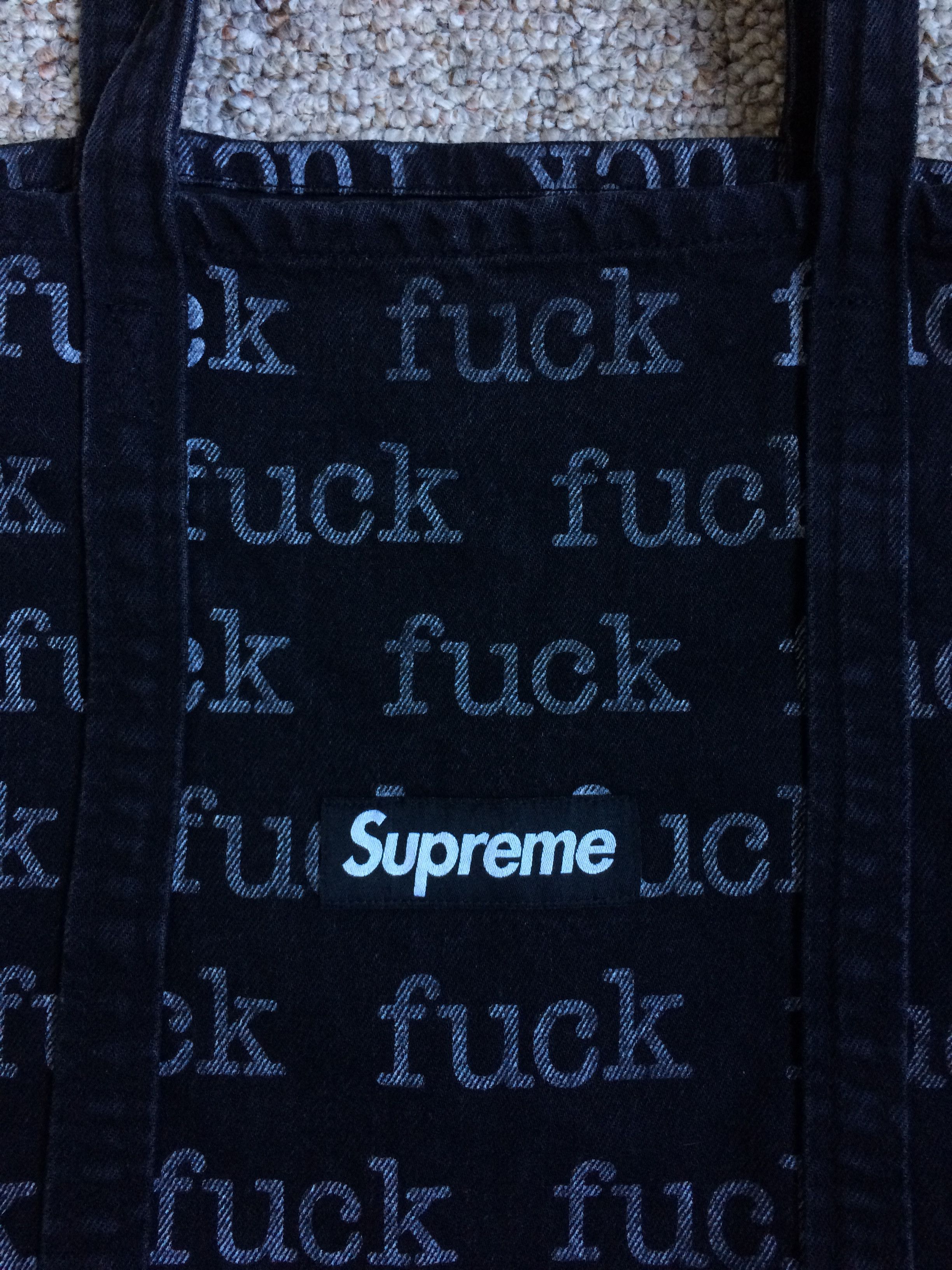 Supreme S/S 2013 Supreme Denim Fuck Tote Bag Size ONE SIZE - 2 Thumbnail