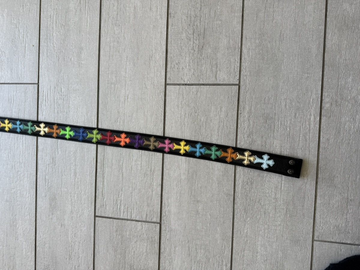 Chrome Hearts Multicolor Rainbow Cross Strap Size 38 - 6 Thumbnail