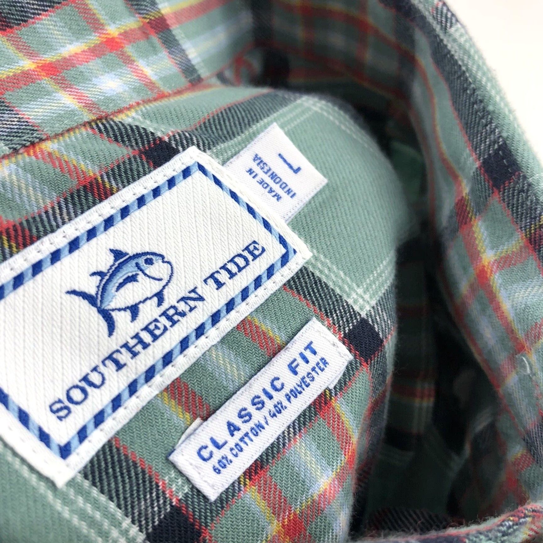 Southern Tide Southern Tide Shirt L Long Sleeve Plaid Button Front Cotton Polyester Casual Shirt Mens Regular Size L Multicolor Size US L / EU 52-54 / 3 - 3 Thumbnail