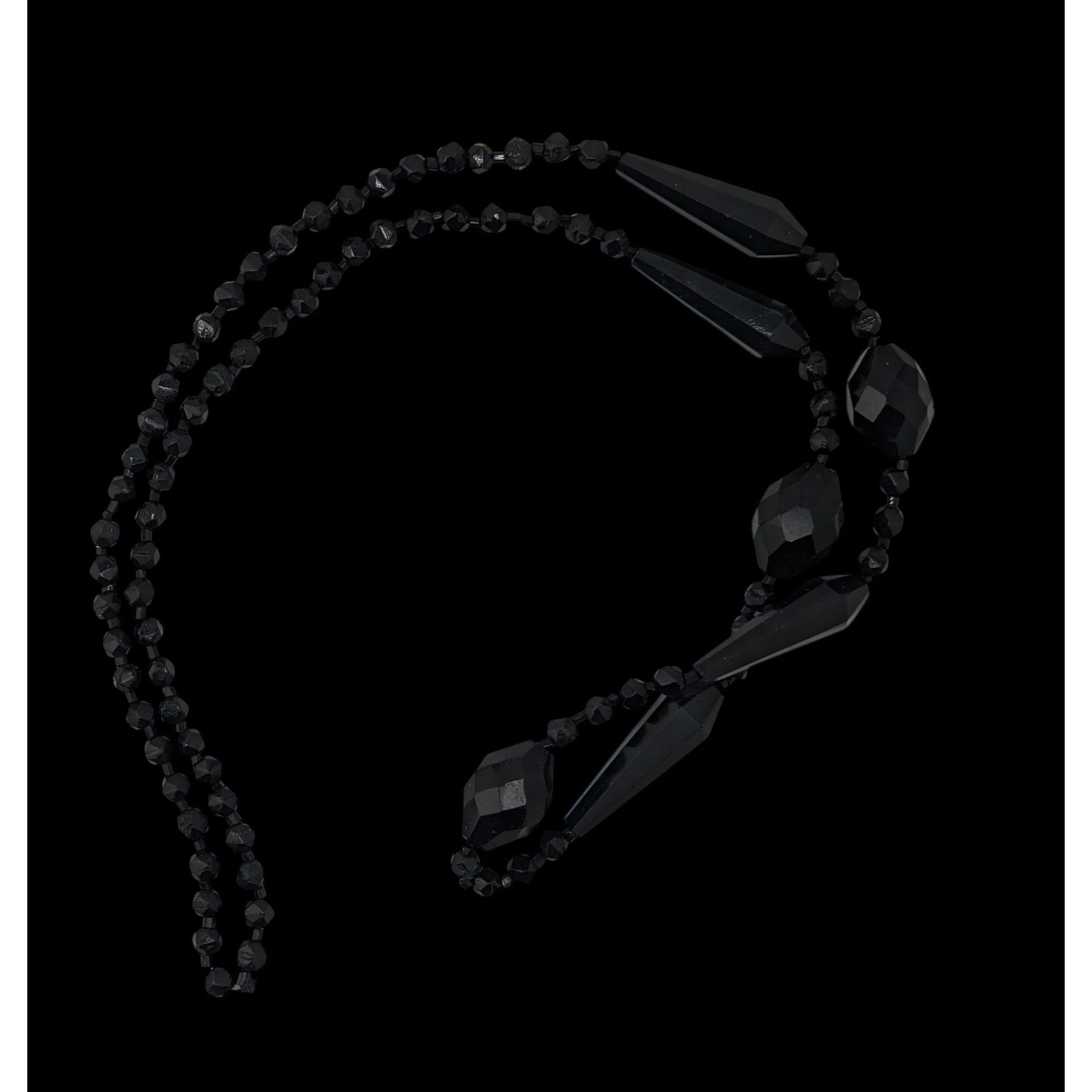 Other Corporate Goth Faceted Black Glass Beaded Necklace Size ONE SIZE - 6 Thumbnail