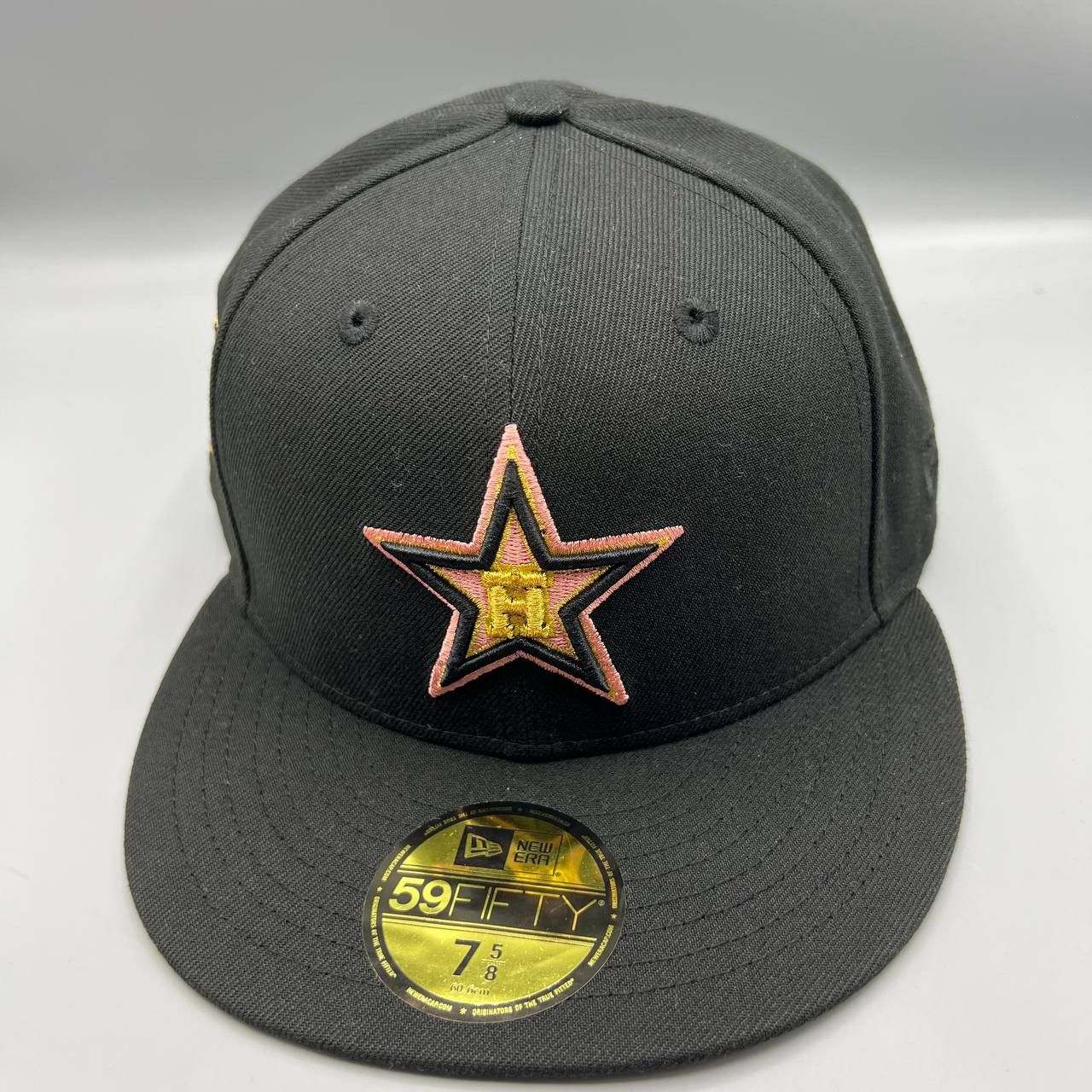 New Era Houston Astros Hat Men 7 5/8 59Fifty New Era MLB Fitted Cap Size ONE SIZE - 7 Thumbnail