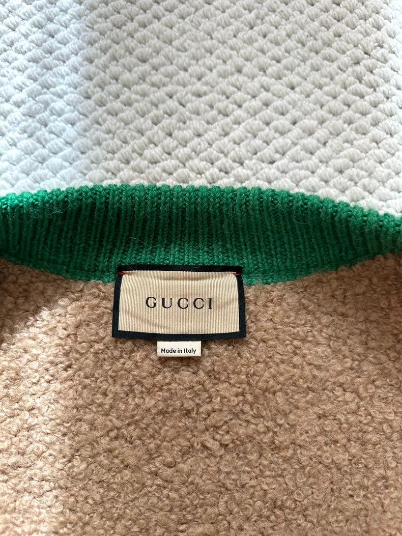 Gucci Gucci Ivory white and green color-blocked alpaca jacquard Size XS / US 0-2 / IT 36-38 - 5 Thumbnail