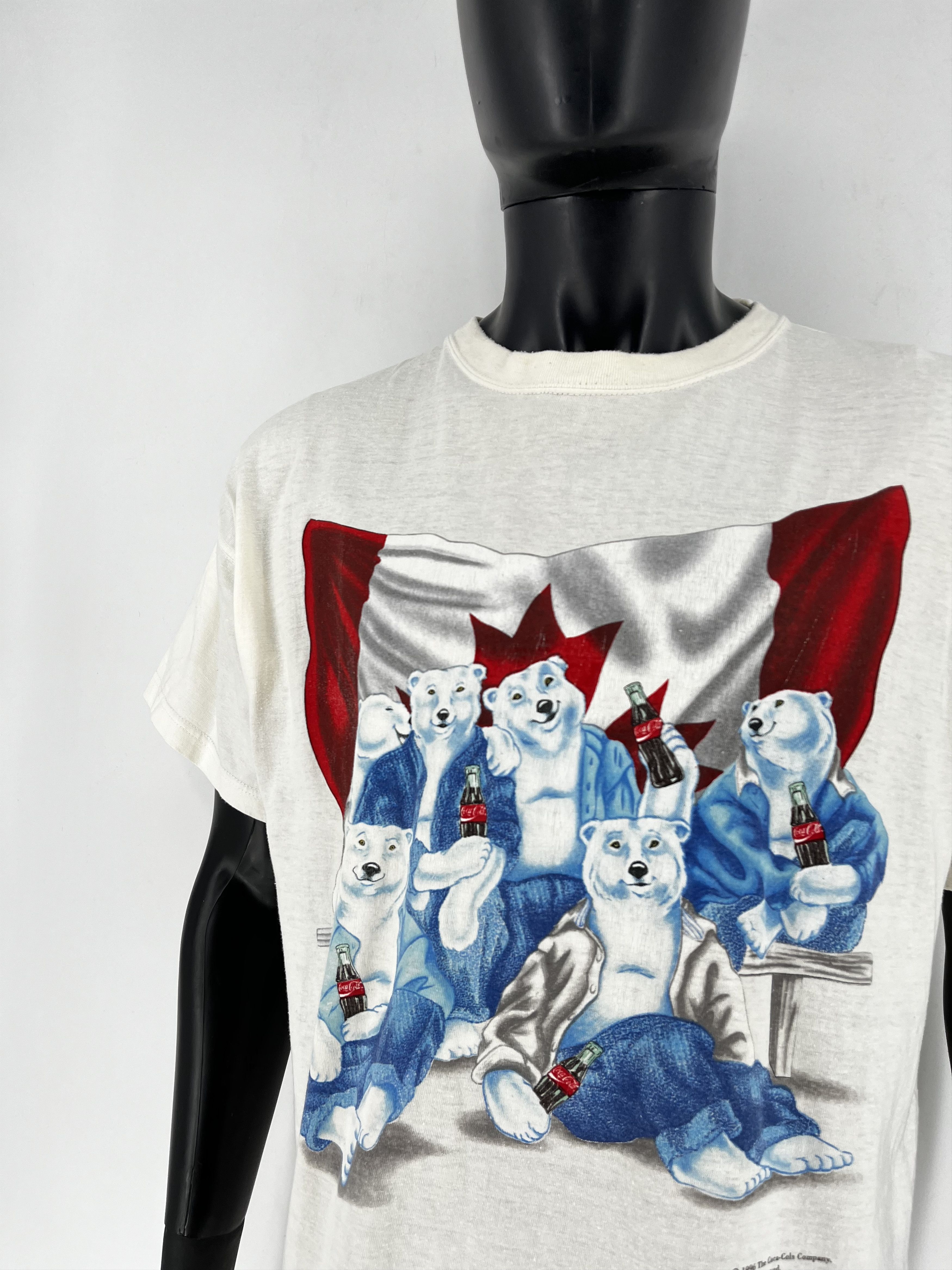 Coca Cola × Vintage Vintage 1996 Single Stitch Coca-Cola Heather Gray Graphic Size US XL / EU 56 / 4 - 6 Thumbnail